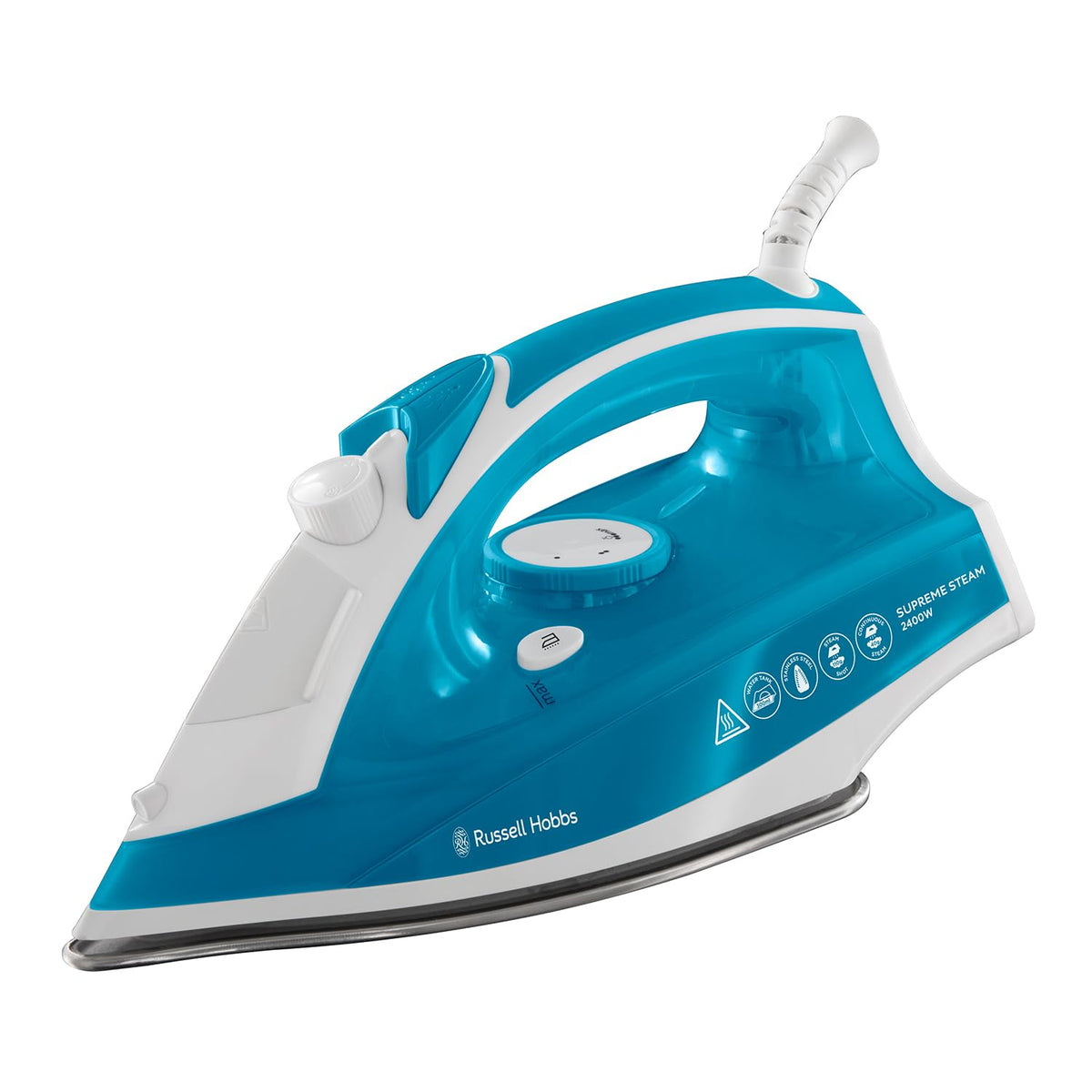 Russell Hobbs Supreme Steam Iron, Powerful Vertical steam Function, Non-Stick Stainless Steel Soleplate, Easy Fill 300ml Water Tank, 110g Steam Shot,