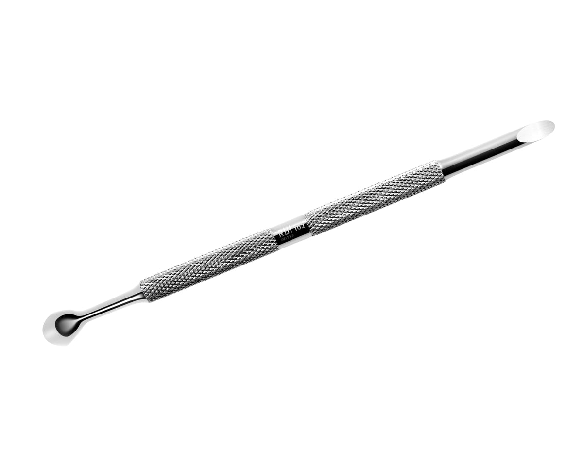 Rui Smiths Professional Double Ended Stainless Steel Metal Pusher (Cuticle Pusher) And Triangle Gel Polish Remover Scraper Tool - Style No. 102