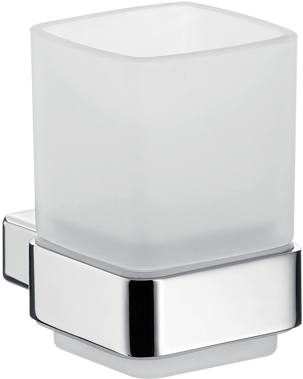 Emco Loft 237577 Glass Holder Frosted Crystal Glass Chrome