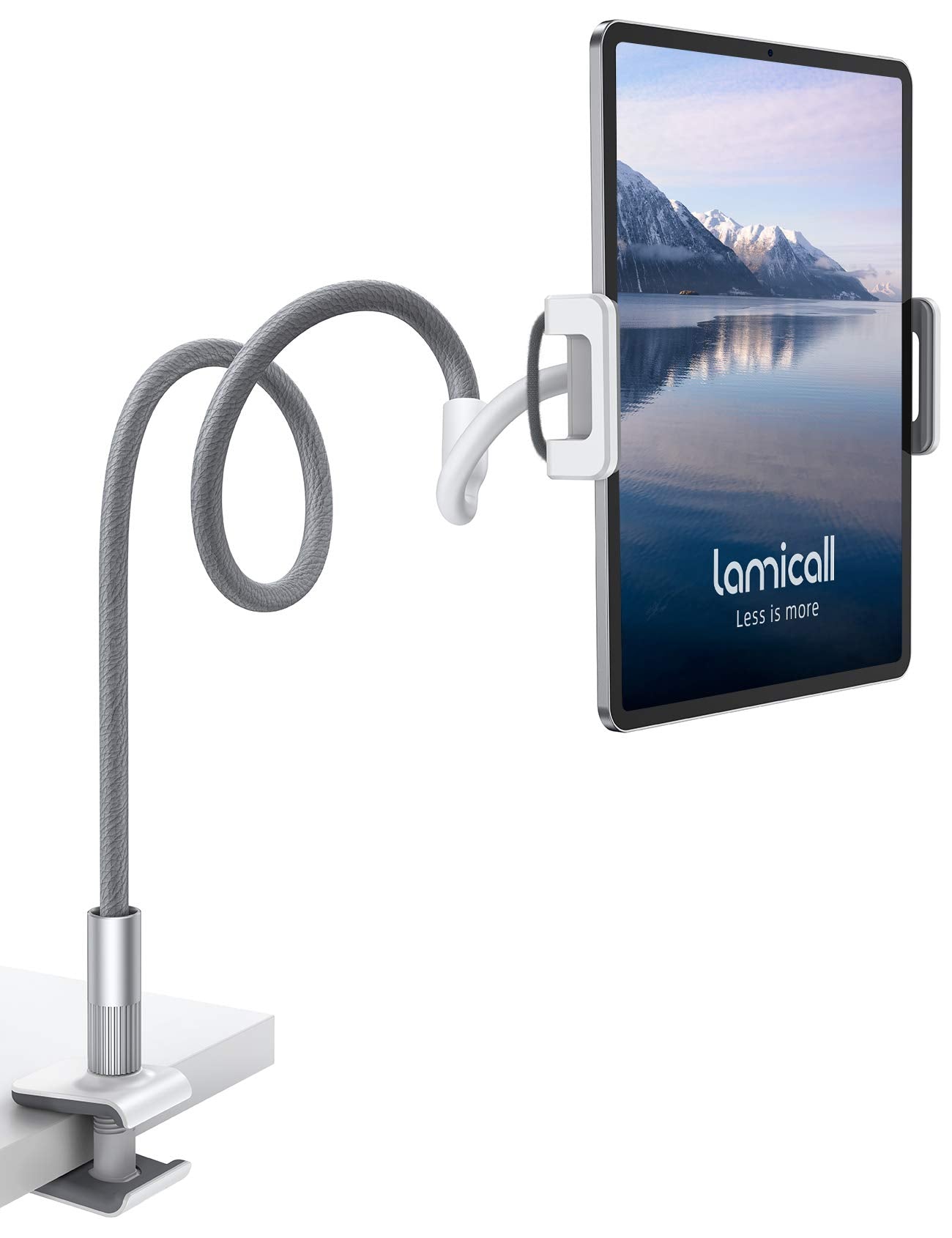 Lamicall Gooseneck Tablet Holder, Universal Tablet Stand - 360 Flexible Lazy Arm Holder Clamp Mount Bracket Bed for 4.7~13" 2024 iPad Pro Air mini,