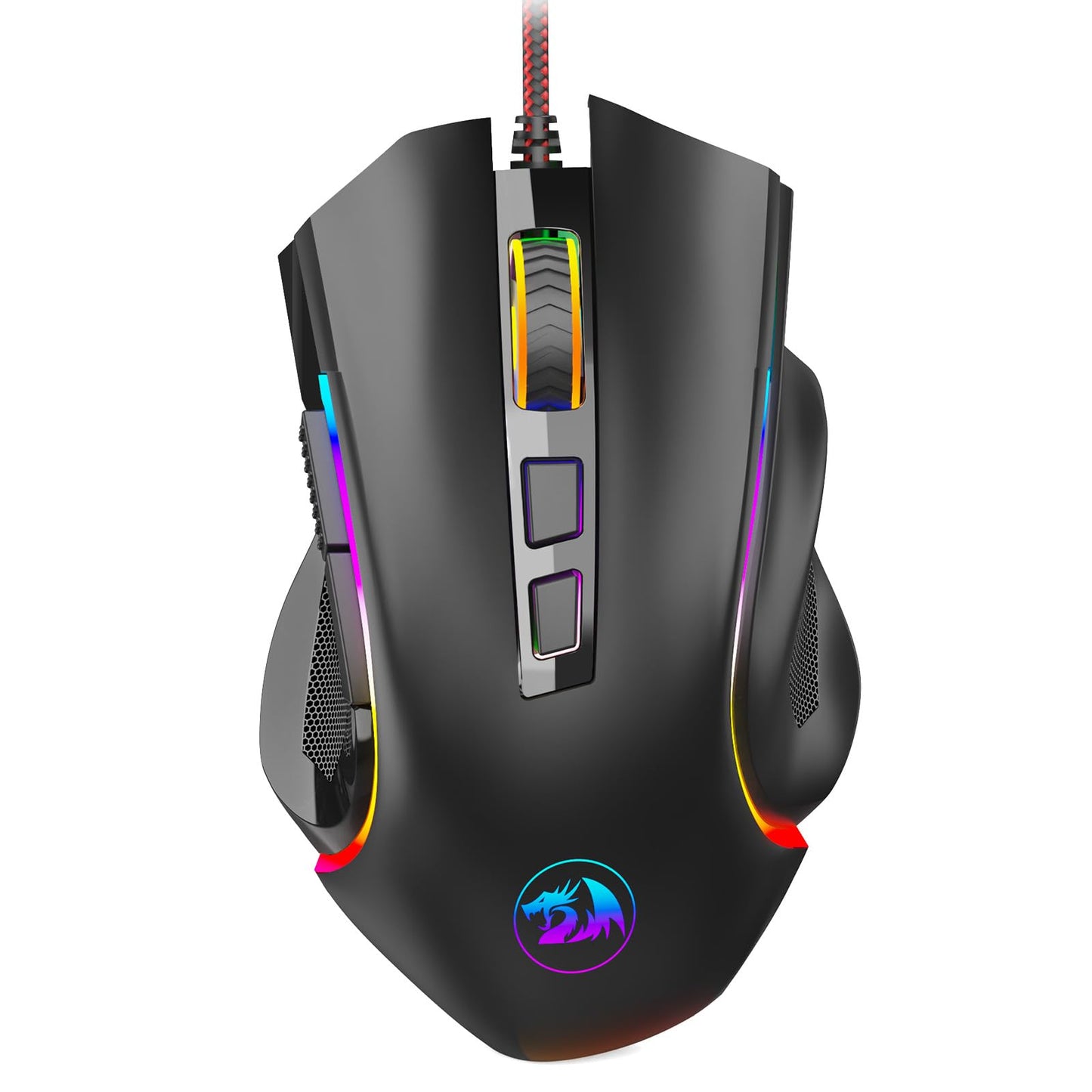 Redragon M602 Gaming Mouse, Ergonomic RGB Gaming Mouse Wired with 9 Programmable Buttons, 7200 DPI Adjustable, 7 Backlit Modes, Professional Optical