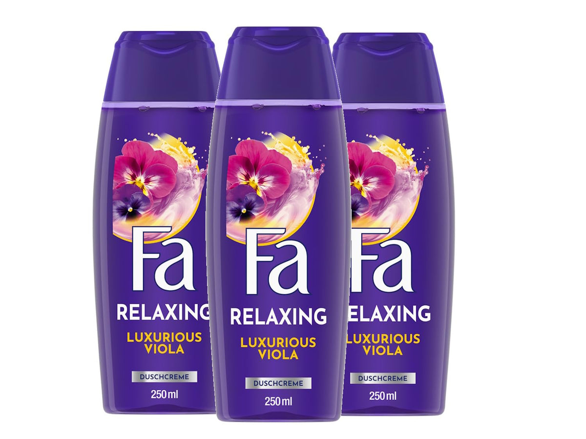 FA Luxurious Moments Shower Gel (3 x 250 ml) 95% Ingredients of Natural Origin, Nourishing Shower Cream for a Wonderful Journey with Luxurious