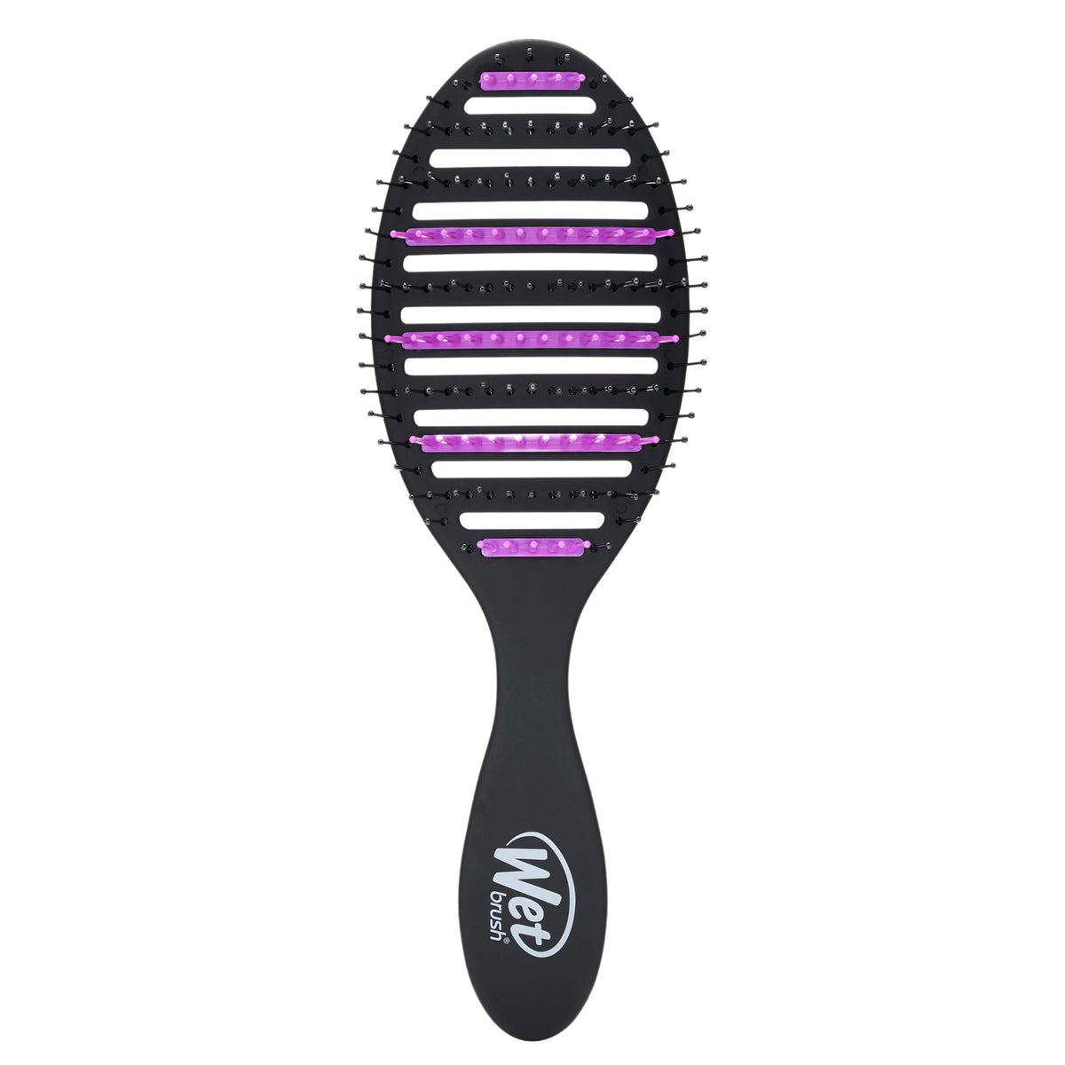 WetBrush Speed Dry Detangler with Heat Resistant Heatflex Bristles and Open Vent Design to Dry Hair Faster, For All Hair Types, Infused with Charcoal,