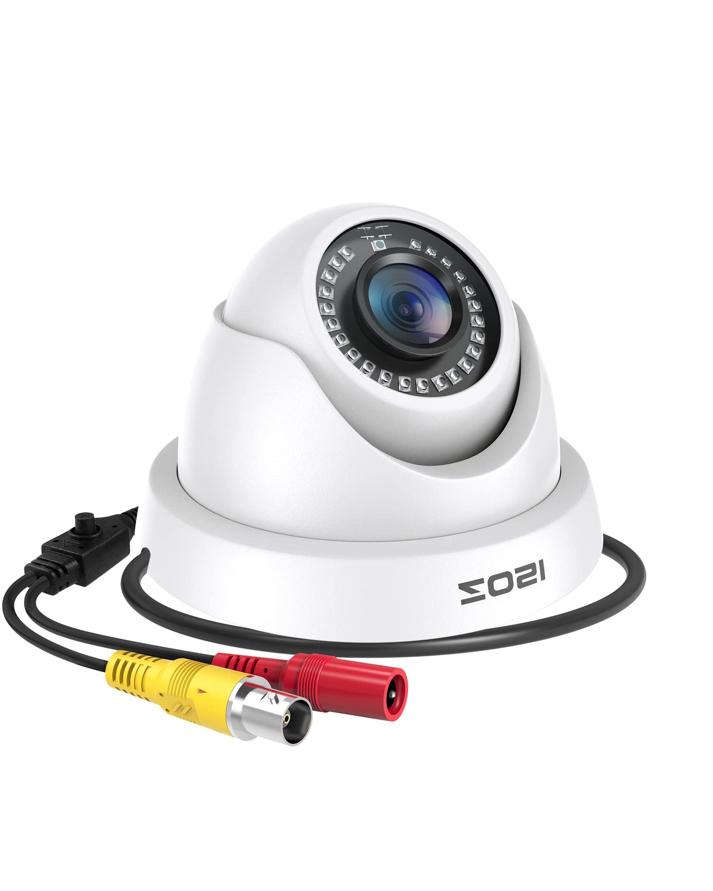 ZOSI 2.0MP 1080P 1920TVL Hybrid 4-in-1 TVI CVI AHD CVBS Security Surveillance CCTV Dome Camera, Weatherproof 80ft IR Day Night Vision For