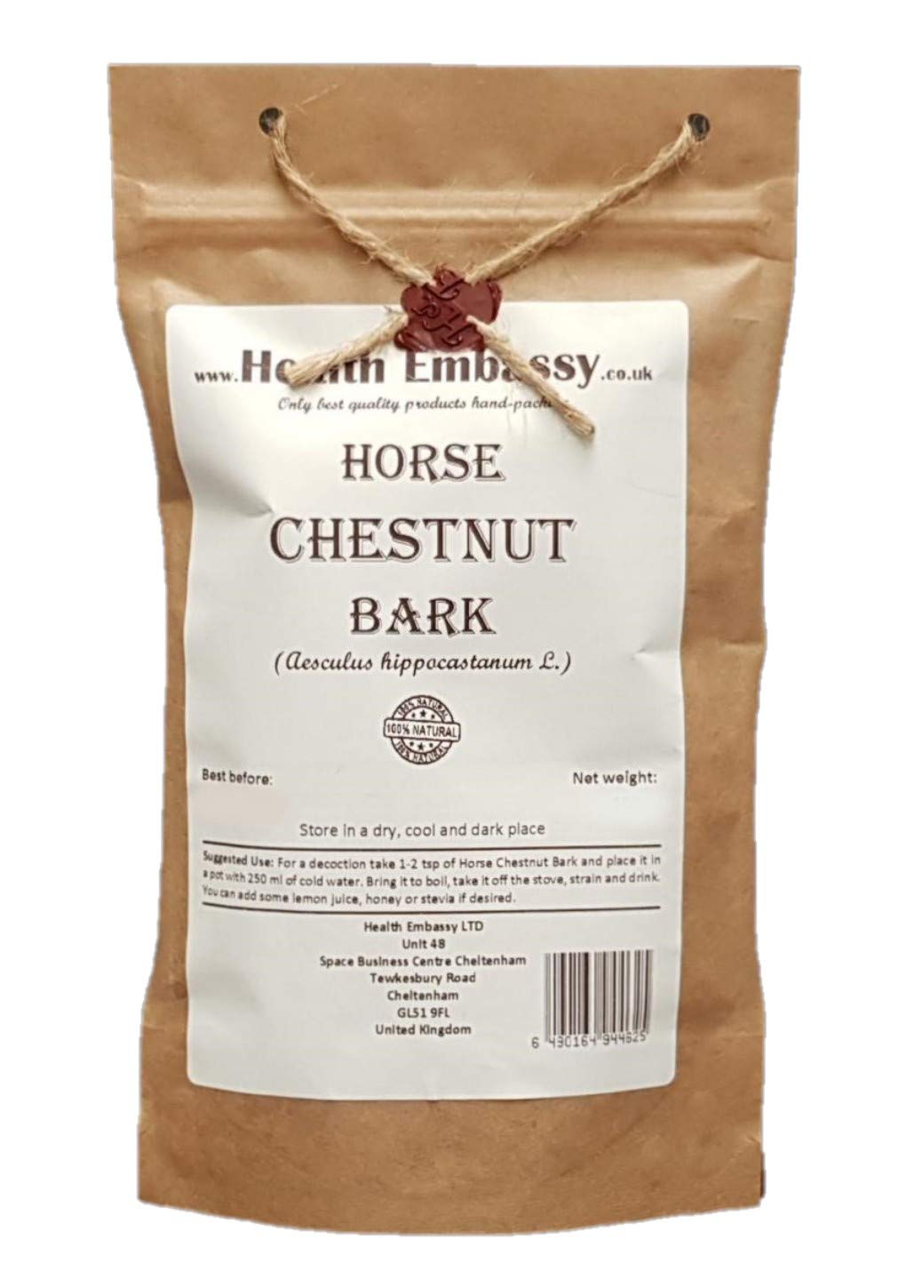Health Embassy Horse Chestnut Bark | Aesculus hippocastanum L | 100g