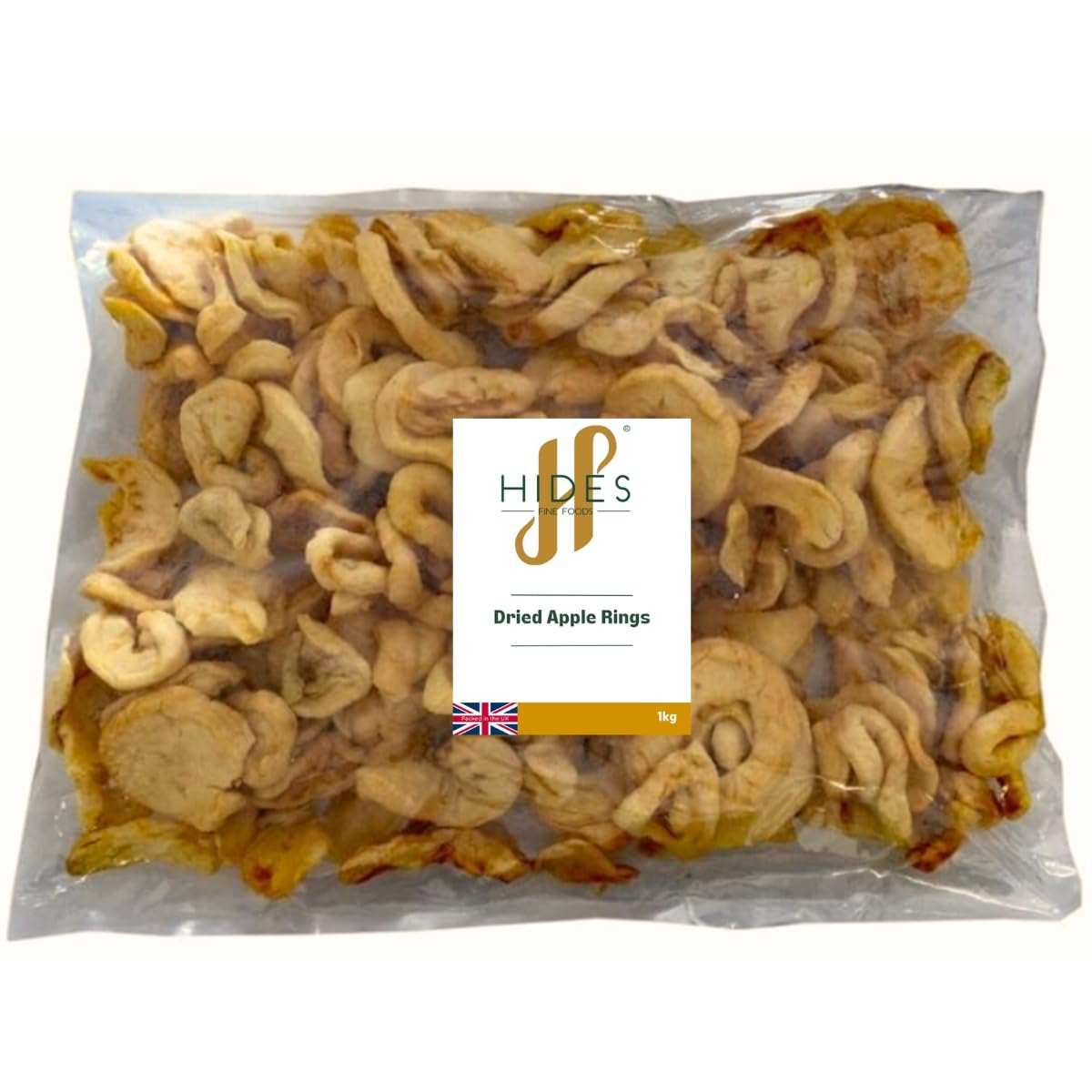 Hides Fine Foods - Dried Apple Rings 1kg - GMO Free - Suitable for Vegetarians - Perfect for Baking - Tarts - Cakes - Crumbles - Preserves - Christmas