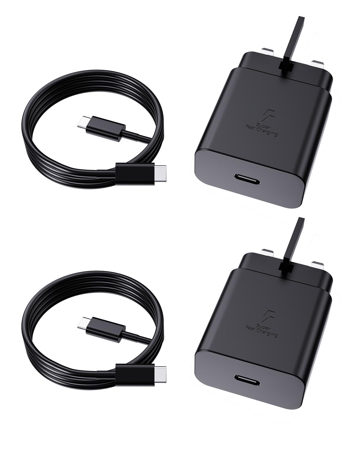 Super Fast Charger USB-C, 2 Pack 45W Fast Charging for Samsung Galaxy S25 Ultra/S25+/S25/S24 Ultra/S24+/S24/S23/S22/S21,A56,A55,A36,A16,Z Fold 6/Flip