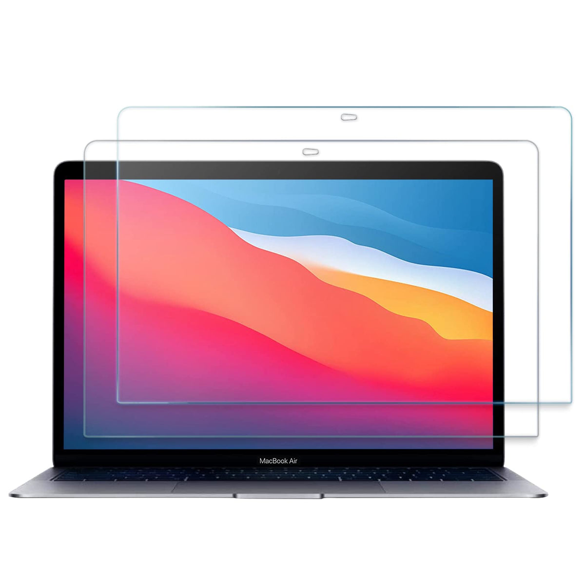 ProCase 2 Pack Tempered Glass Screen Protector for 13 Inch MacBook Air M1 Chip/MacBook Pro 13 M1 M2 Chip, 9H Screen Film Guard for Mac Air 13