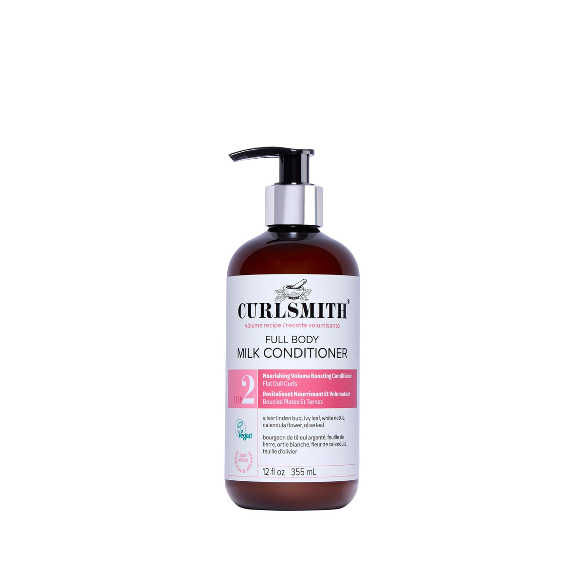 Curlsmith - Full Body Milk Hair Conditioner, Volumizing and Hydrating for Wavy, Curly or Coily Hair, Vegan (355ml/12fl oz)