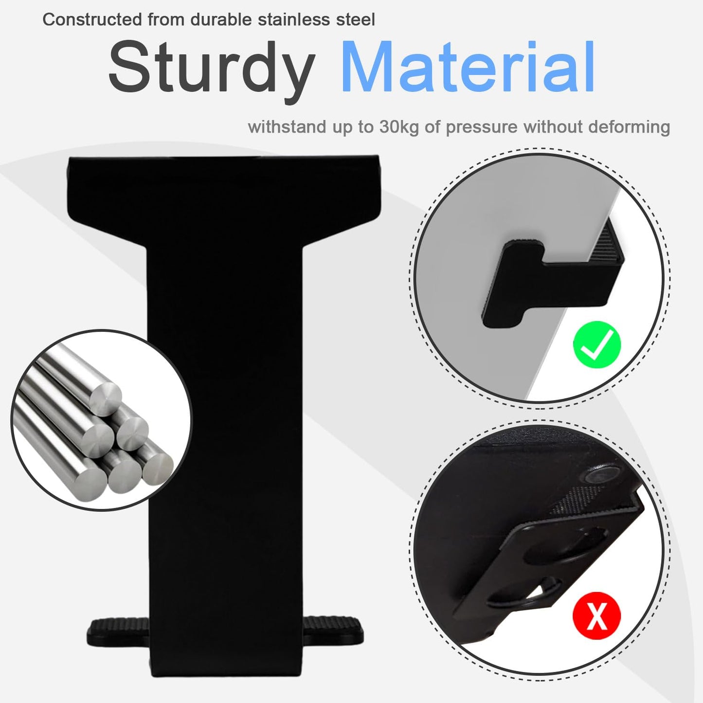 JEMACHE Metal Under Table Desk Holder for Laptop, Xbox Series S, Xbox One S/X, PS4 Slim/Pro, Desktop Mini PC
