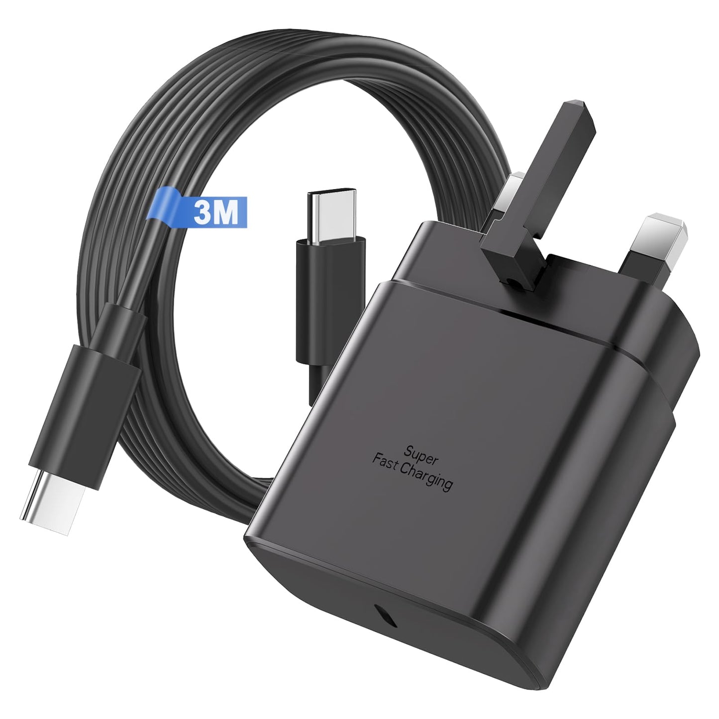45W USB C Plug for Samsung Fast Charger Plug and Cable 3M,USB C Super Fast Charger for Samsung Galaxy S25 Ultra/S24+/S23 Ultra/S22/S21/A13/A14/A54