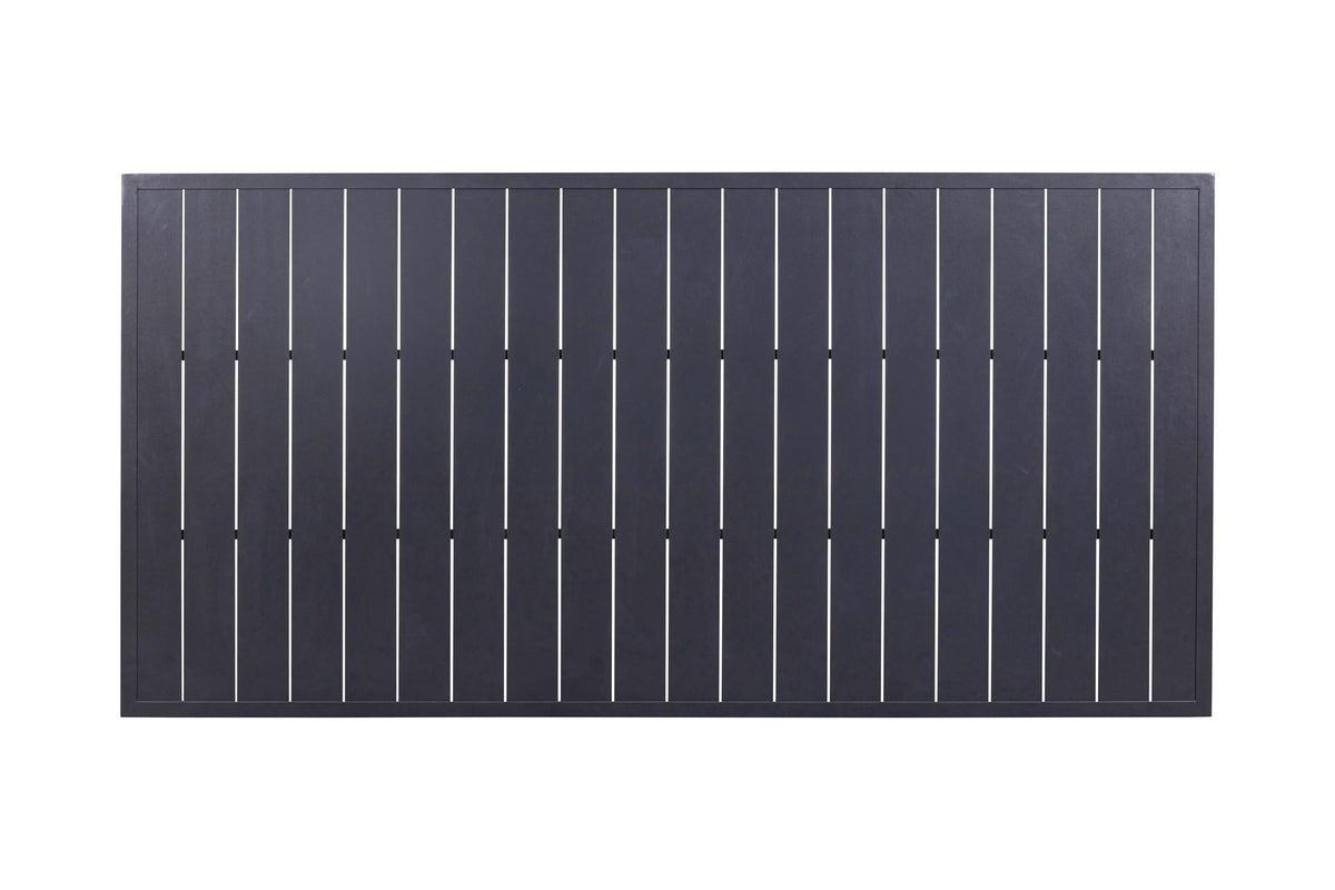 Out & Out Original Havana 200cm Modern Aluminum Slatted Outdoor Patio Garden Dining Table - Graphite