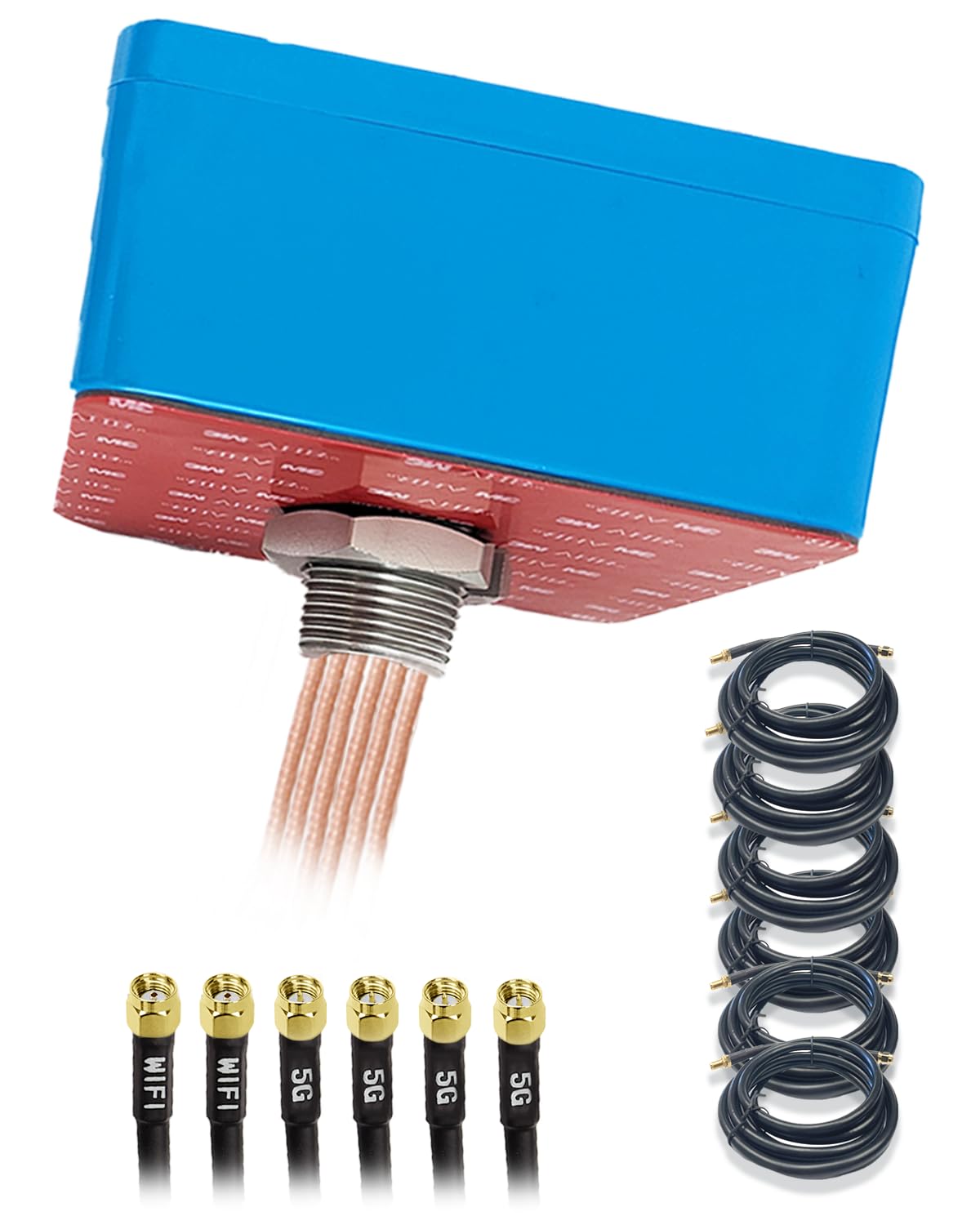 Maswell 6 Combo 5G 4X4 MIMO + WIFI7 2X2 MIMO Outdoor, 700-6000MHz Cellular 4G LTE 5G, WiFi 7, WiFi 6E, Bluetooth, WiMAX, Zigbee, Screw &Adhesive,