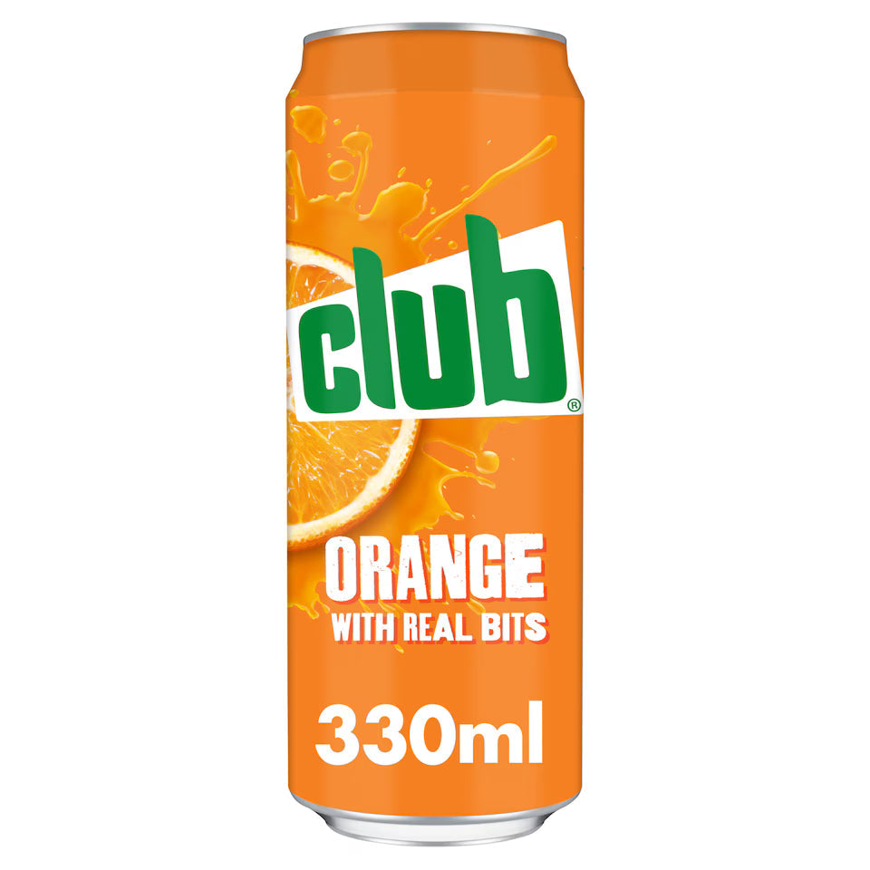 6 x Club Orange Cans - 330Ml