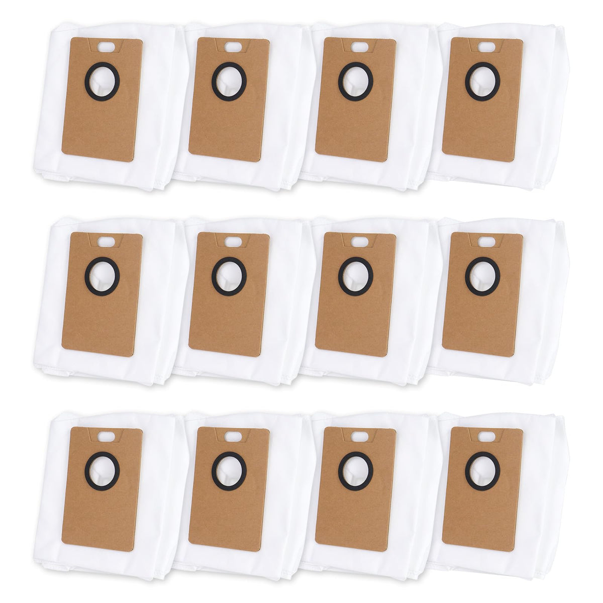 12 Pack Dust Bags RVA202 Compatible with Tapo RV30 Max Plus, RV20 Max Plus Robot Vacuum Cleaner, 3.5L Large Capacity Vacuum Cleaner Bags Replacement