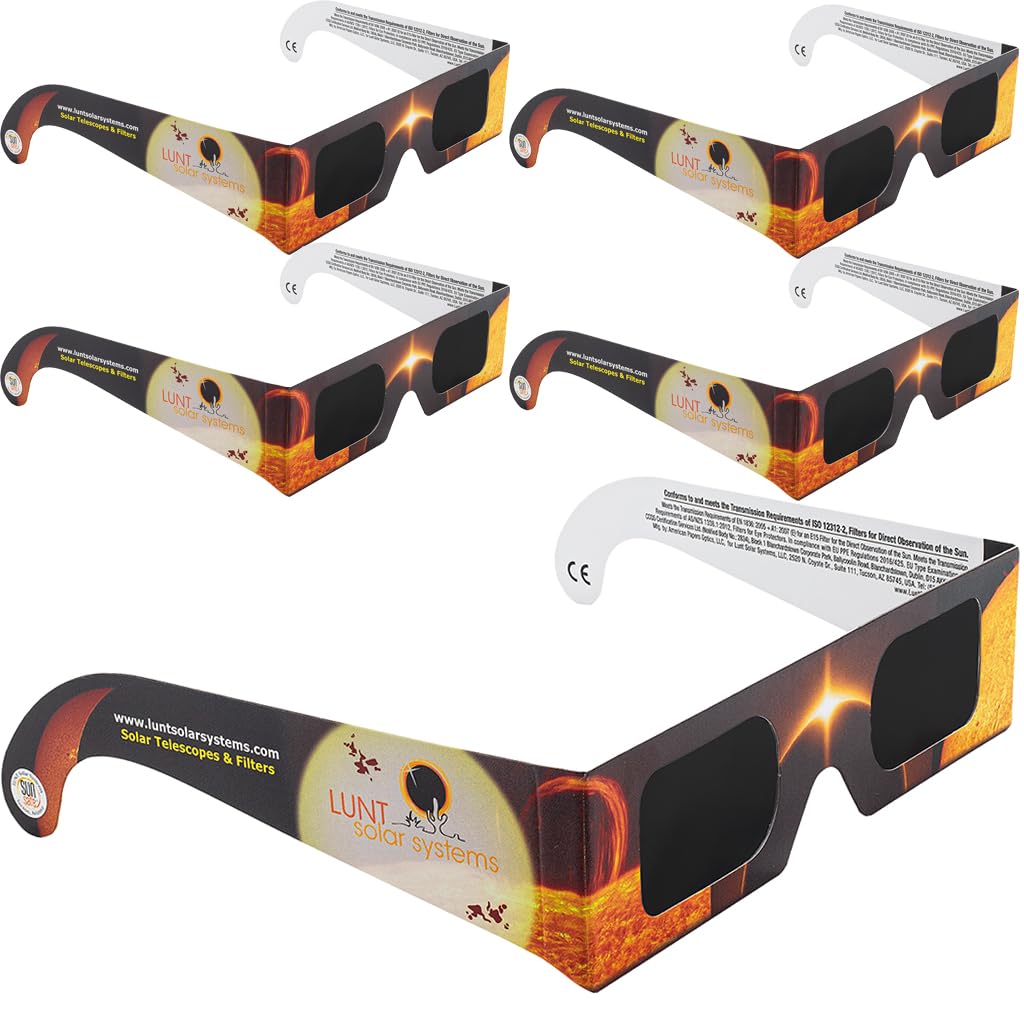 Lunt Solar Eclipse Glasses ? ISO 12312-2 & CE Certified Premium Solar Eclipse Viewing Glasses for Direct Sun Observation