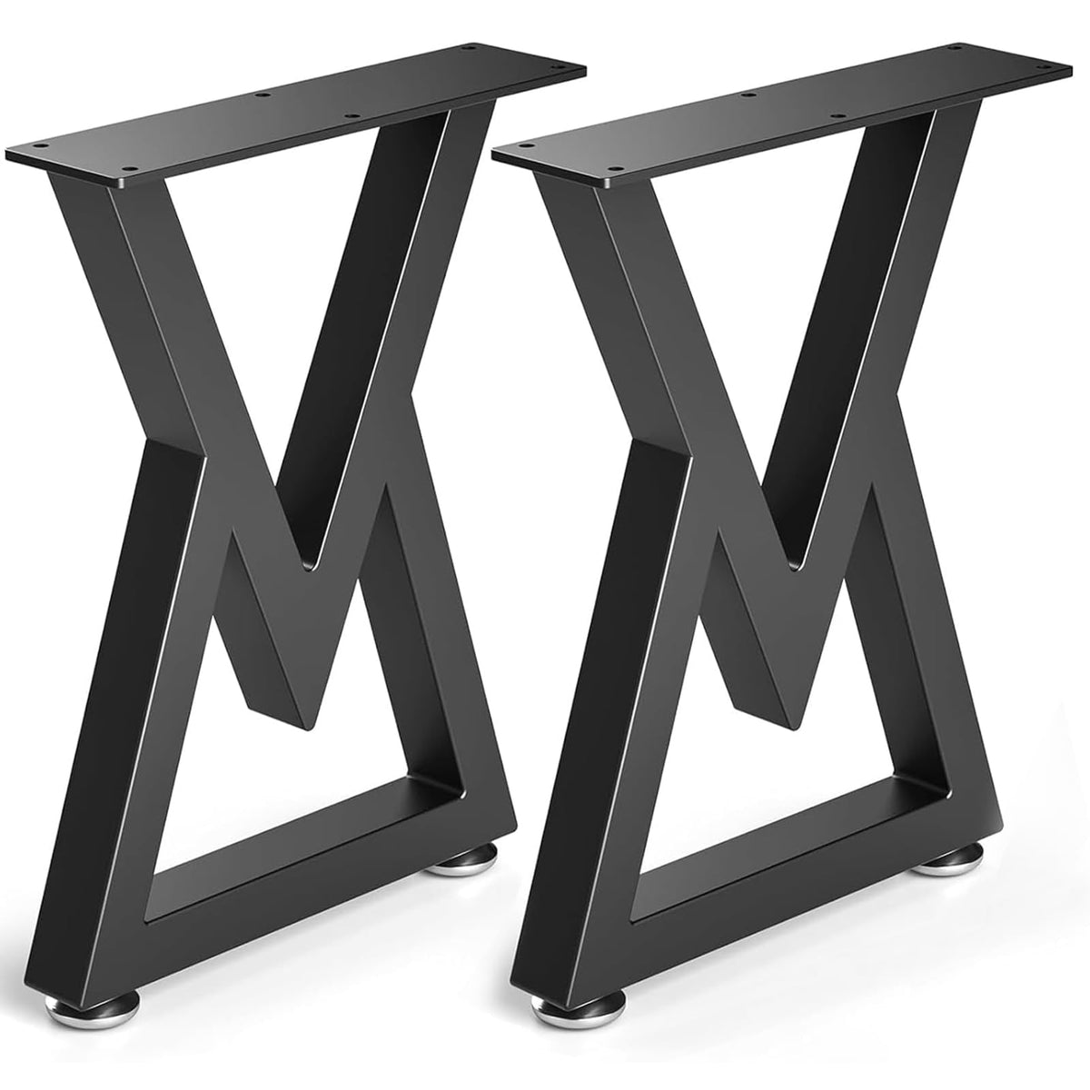 Likapop 16'' Metal Coffee Table Legs, Heavy Duty Diamond Shape Bench Legs, Perfect for Breakfast Bar Stand Bench Dining Table, Industry DIY Furniture