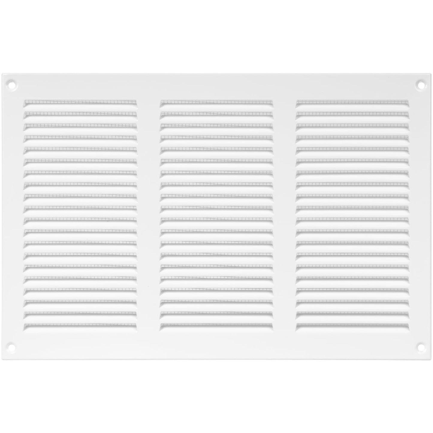 12" x 8" Inch / 300 x 200 mm White Air Vent Cover - Quality Steel Return Air Grilles - for Ceiling and Sidewall - HVAC - with Insect Protection Screen