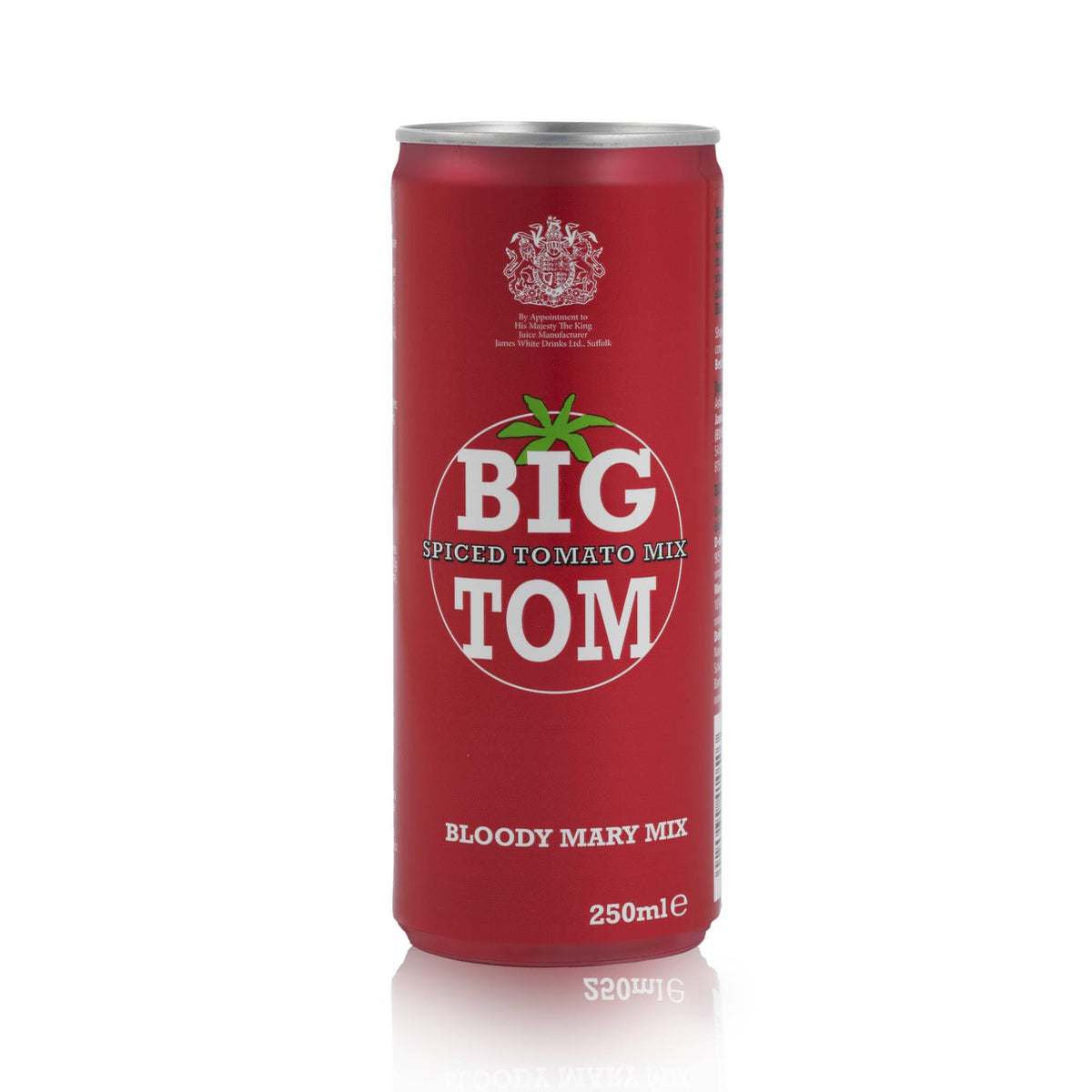 Big Tom Spiced Tomato Juice for Bloody Mary Mix - 250ml Cans (24 Pack) | Vegan-Friendly Drink