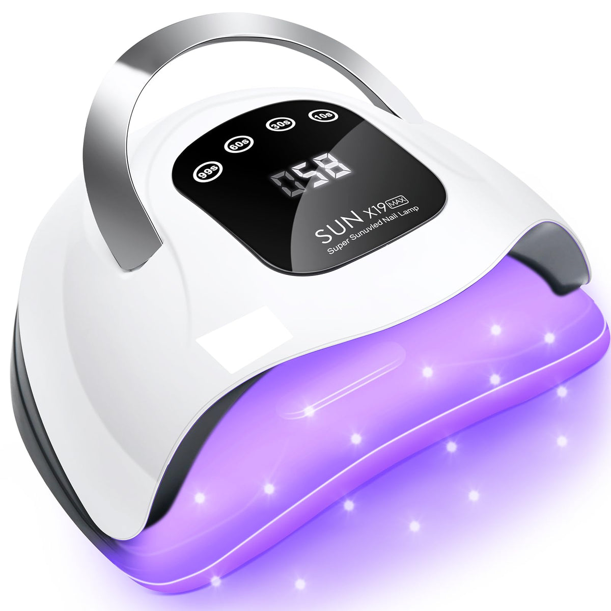 UV LED Nail Lamp, 320W Led Nail Lamps for Gel LKE Nail Dryer UV Nail Lamp with 72Pcs Lamp Beads and Automatic Sensor/4 Timer Setting/LCD Touch Screen