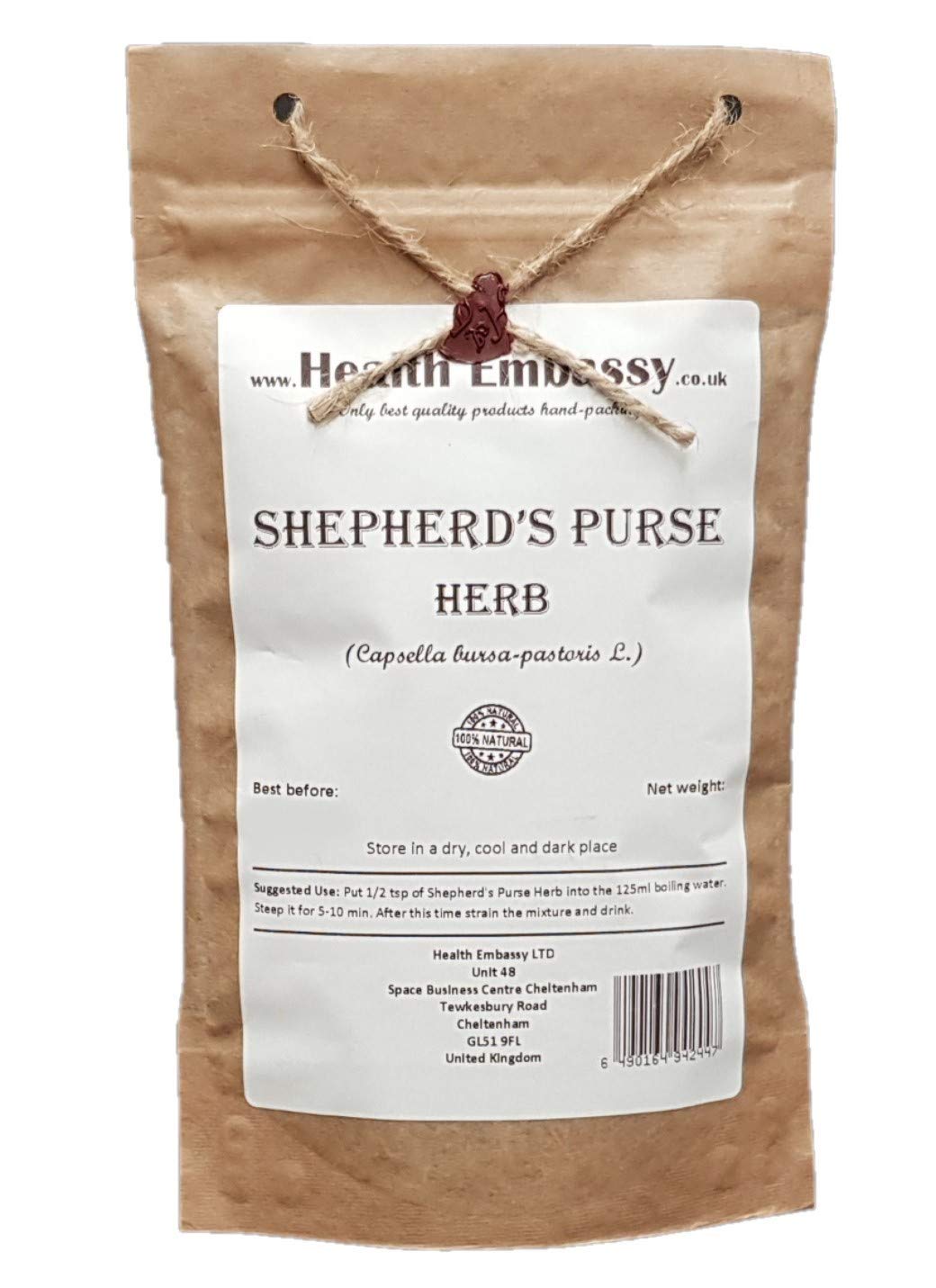 Health Embassy Shepherd's Purse Herb Tea | Capsella Bursa-Pastoris L | 100 g