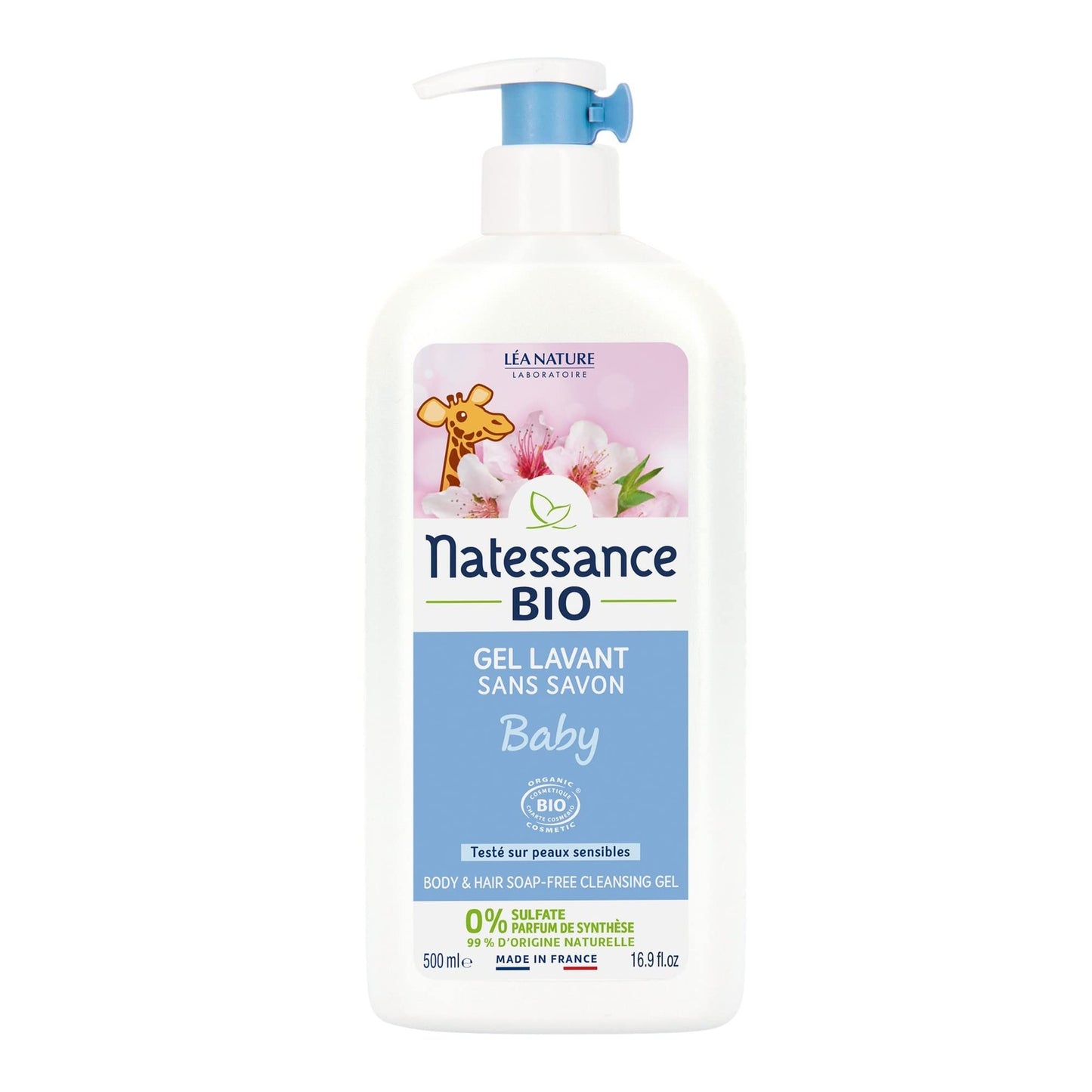 Natessance Baby Body & Hair Soap-Free Cleansing Gel Organic 500ml