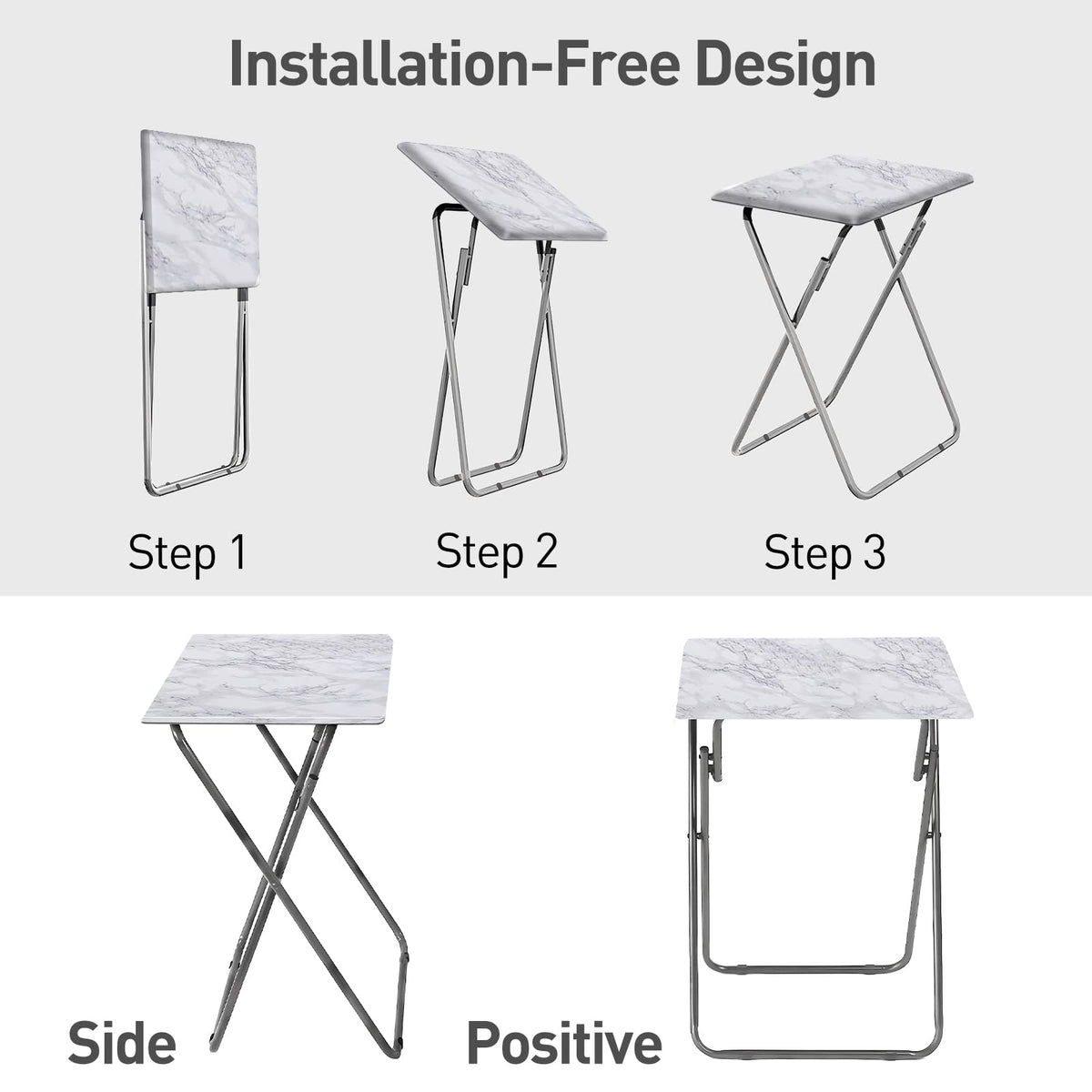 Small Folding Table, Foldable Table, TV Tray Table, Sofa Table, End Table