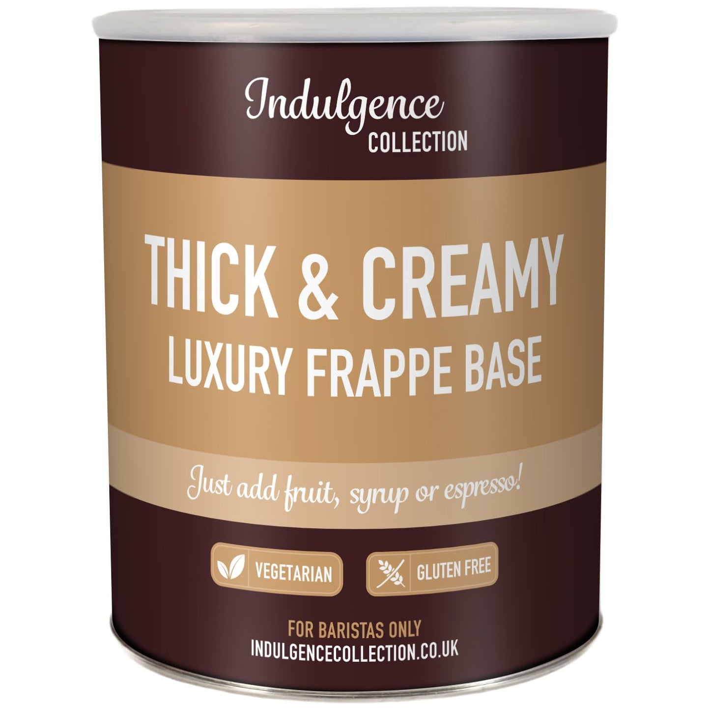Indulgence Collection Frappe Powder Base 2kg - Unflavoured Mix - Luxurious Thick and Creamy Texture - Flavour with Espresso, Milk, Syrup and Fruit -