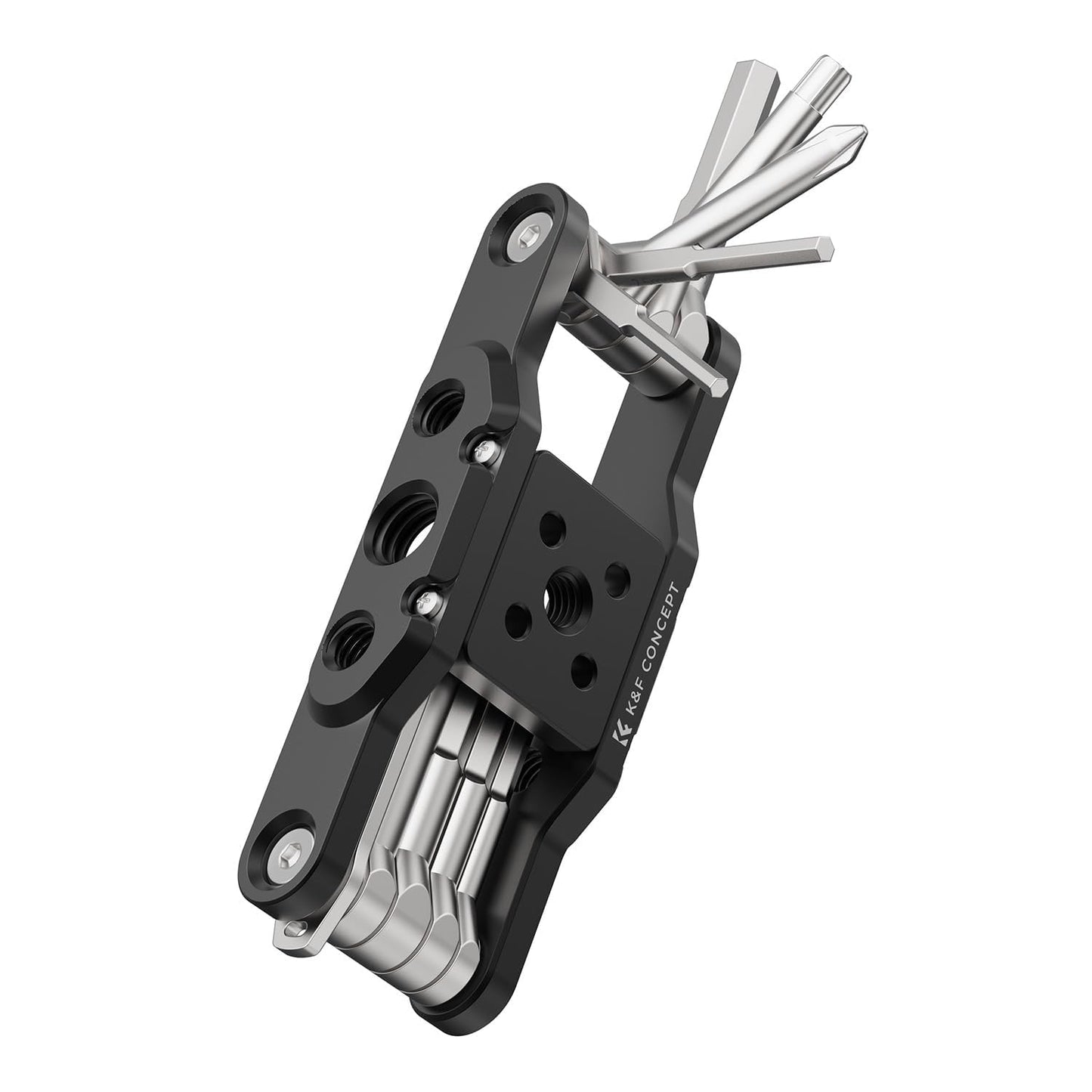 K&F CONCEPT 10-in-1 Camera Multitool Tool with Screwdriver and Spanner, Foldable Tool Set, Camera Tool for Photographers, Universal Screwdriver Tool