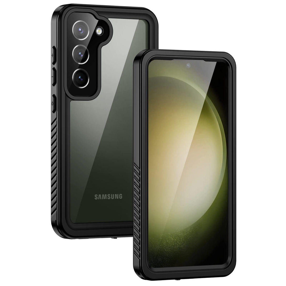 Lanhiem for Samsung S23 Case, Waterproof S23 Cover Dustproof Shockproof Case with Built-in Screen Protector, Full Body Underwater Protective Case for