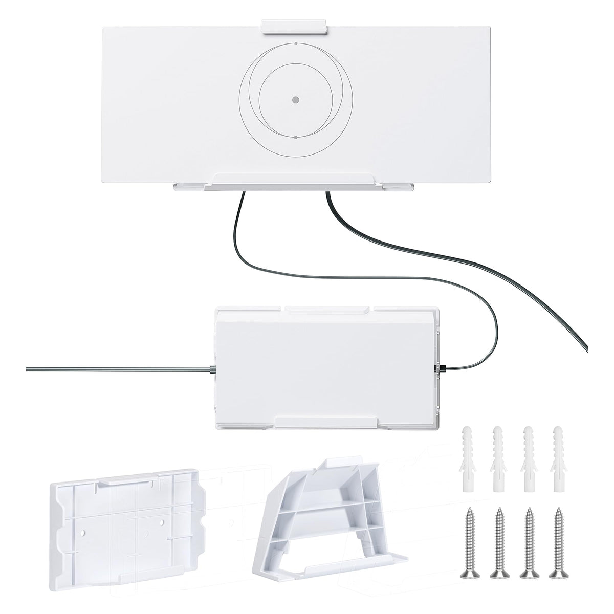 Mskekit Router Wall Mount for Starlink Gen 3,All in One V3 Mesh Router and Power Supply Mounting Kit,for StarLink V3&Gen3 HP Standard Router