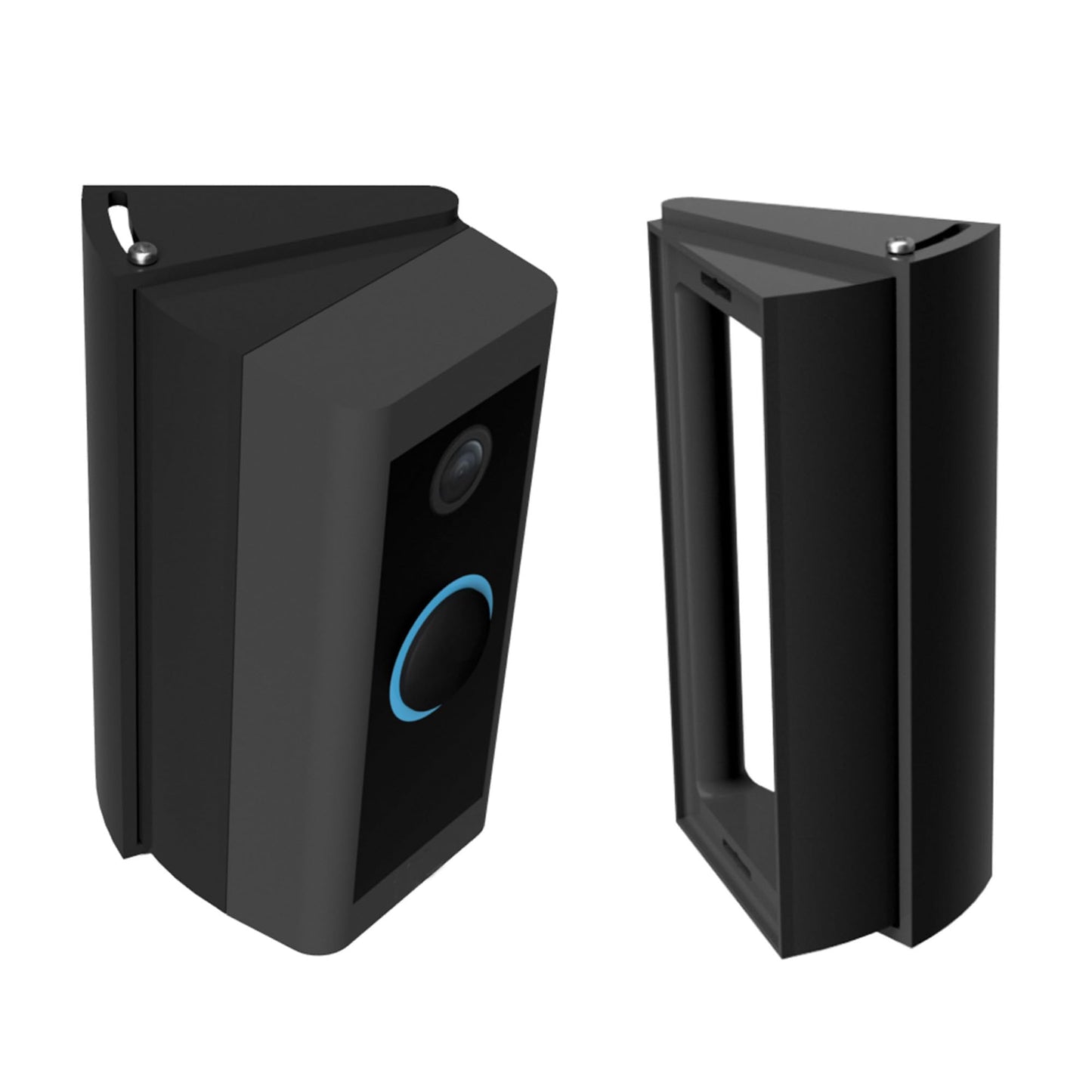 Mars Outpost Angle Mounting Bracket Wedge 20-45 Degrees for Video Doorbell Wired Adjustable in 5 Degree Steps Sturdy Flush Fit Tilt Corner Left/Right