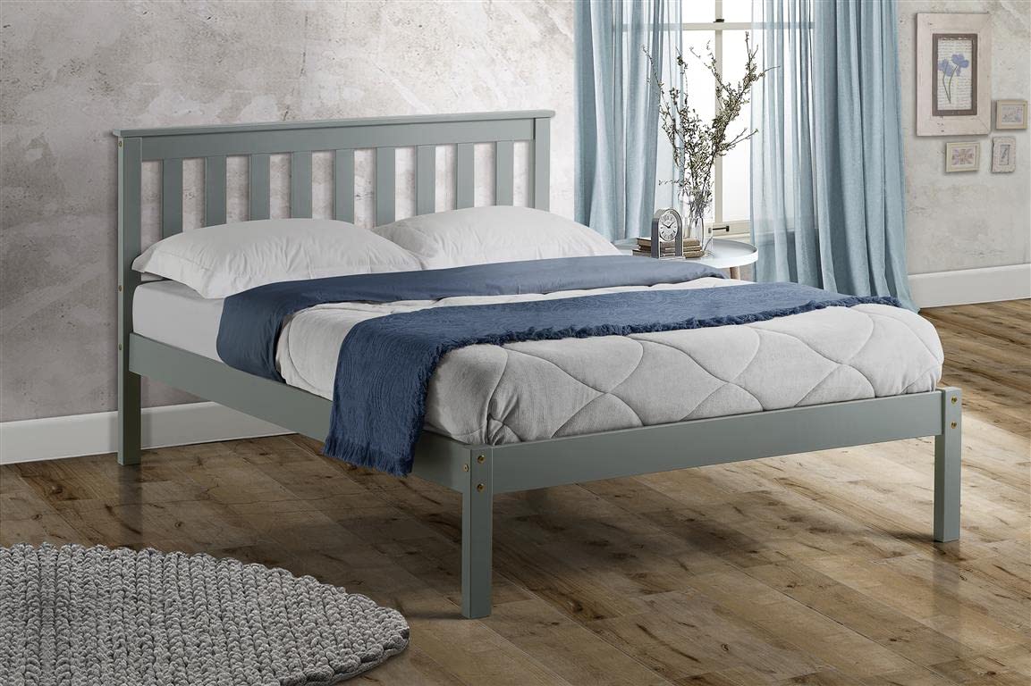 Birlea Denver Low End Bed, Wood, Grey, Double