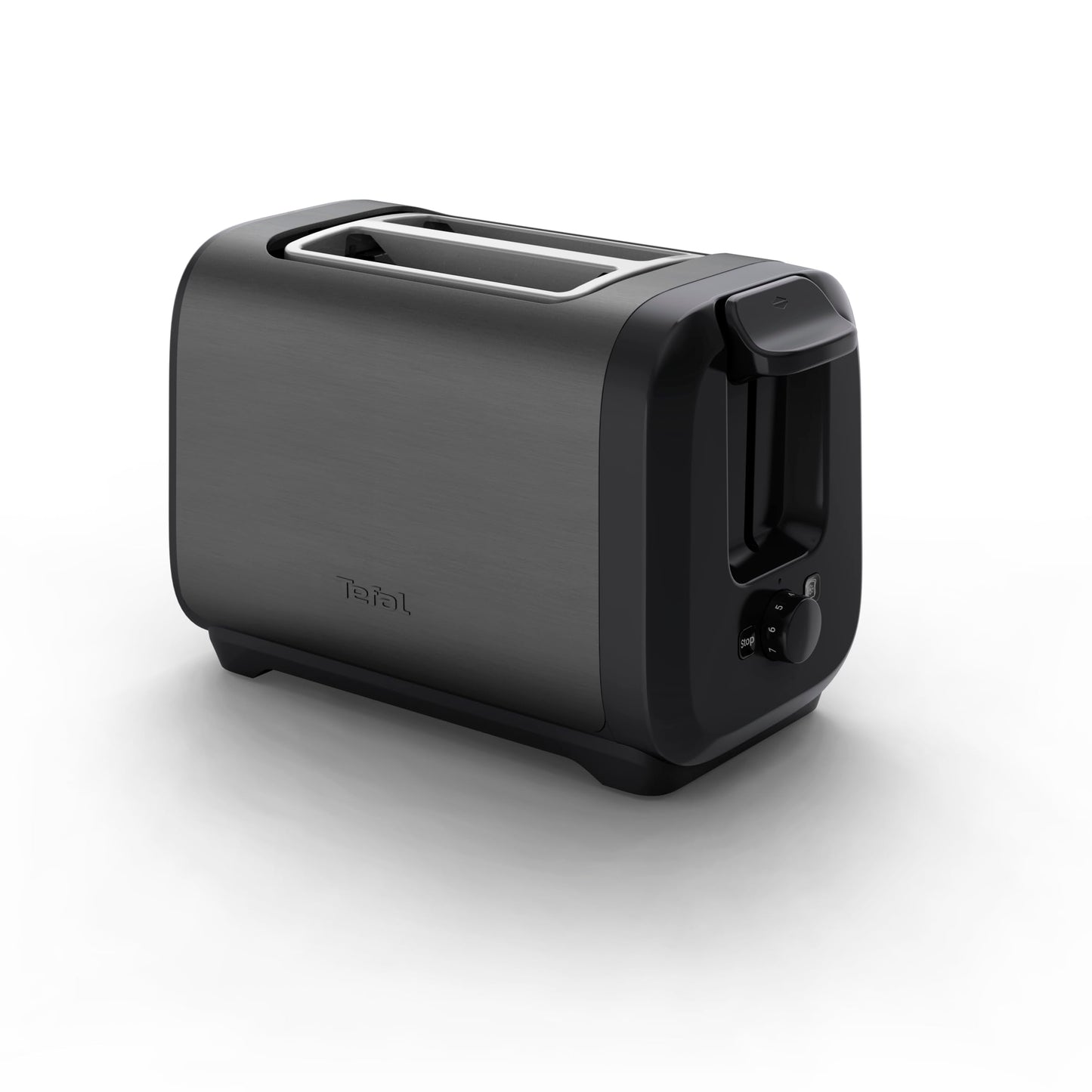Tefal Subito 2-Slot Toaster, 7 Browning Levels, Defrost + Reheat Functions, Removable Crumb Tray, High-lift + Self-Centring Racks, TT5S08G0, Black
