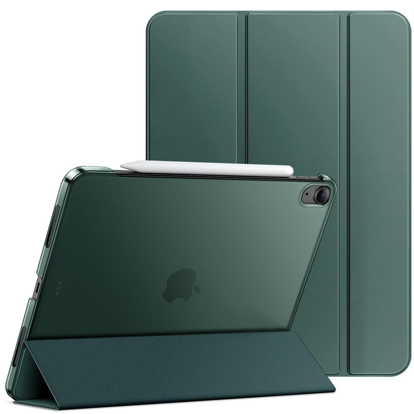 JETech Case for iPad Air 13-Inch M3/M2 (2025/2024), Slim Stand Hard Back Shell Smart Cover with Auto Wake/Sleep (Midnight Green)