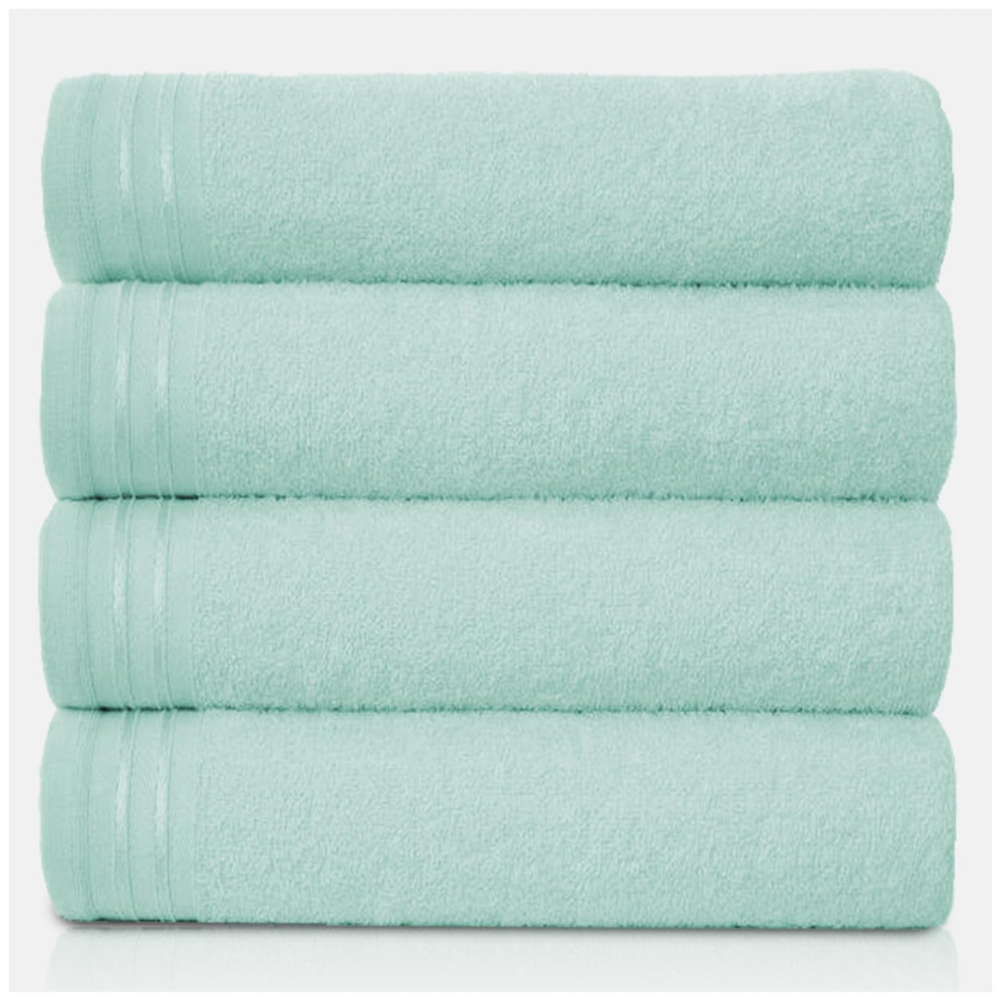 GC GAVENO CAVAILIA Large Towels Bath Sheet, Highly Absorbent Egyptian Cotton Towel Set, 4 Pack Extra Soft Large Bath Towel Duck Egg, Quick Dry Bath
