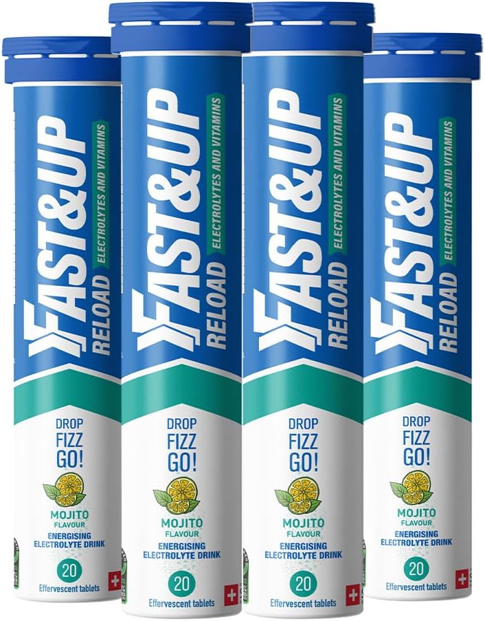 Fast&Up Reload - Mojito Flavour - 80 Effervescent Hydration Tablets, New but open damaged box