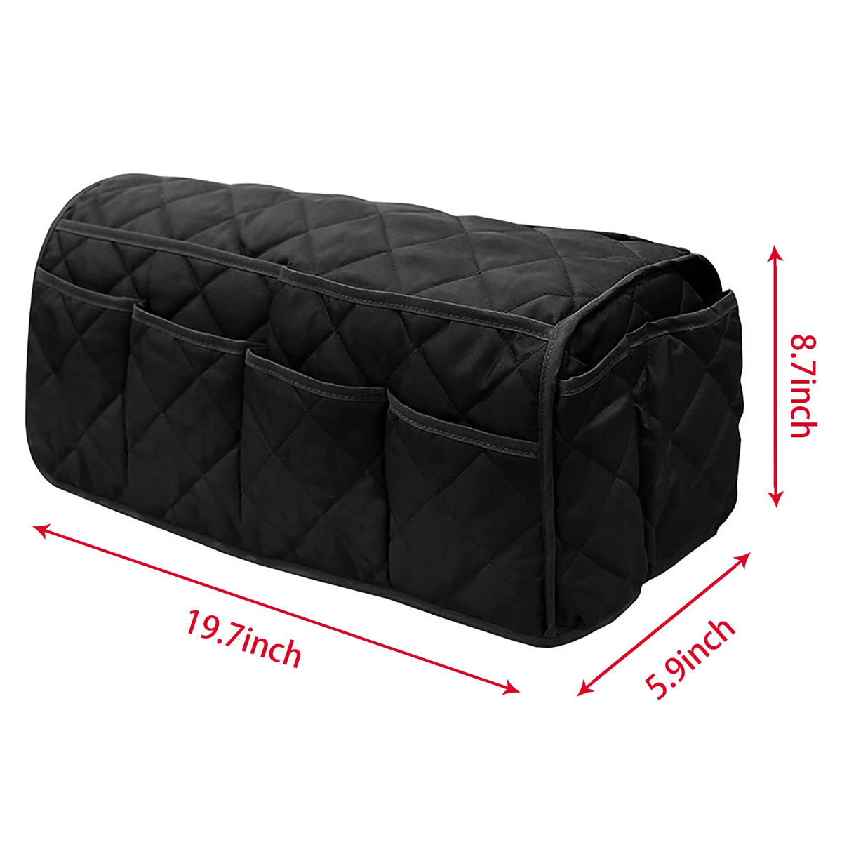 Sofa Armrest Organizer Waterproof Arm Rest Storage Bag Anti-Slip Couch Bedside Armchair Caddy Recliner Arm Protector Cover with 14 Pockets for Remote