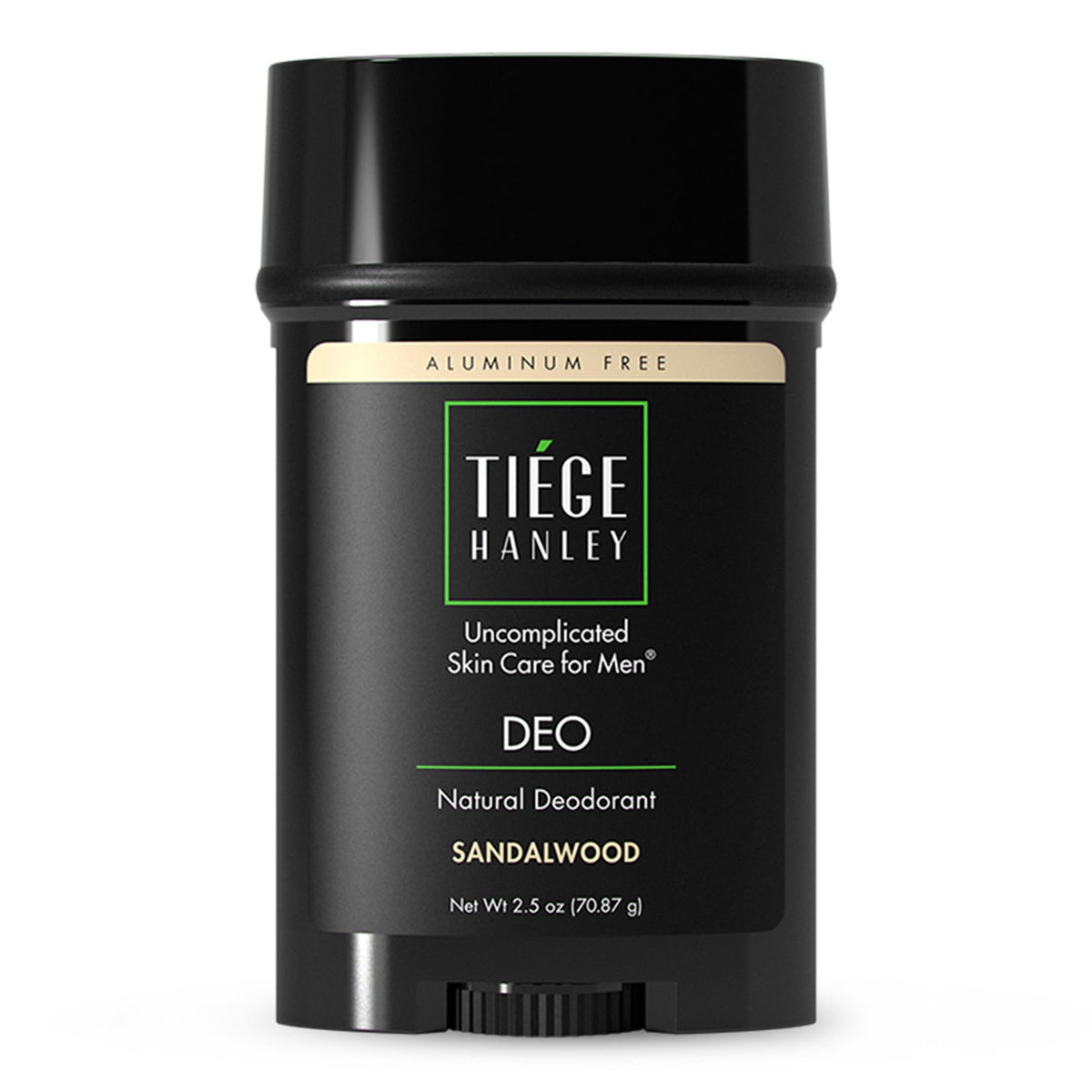 Tiege Hanley Natural Aluminum-Free Deodorant for Men | Sandalwood Scent | Long Lasting | All-day Odor Neutralizing | Sweat Absorbing | Moisture