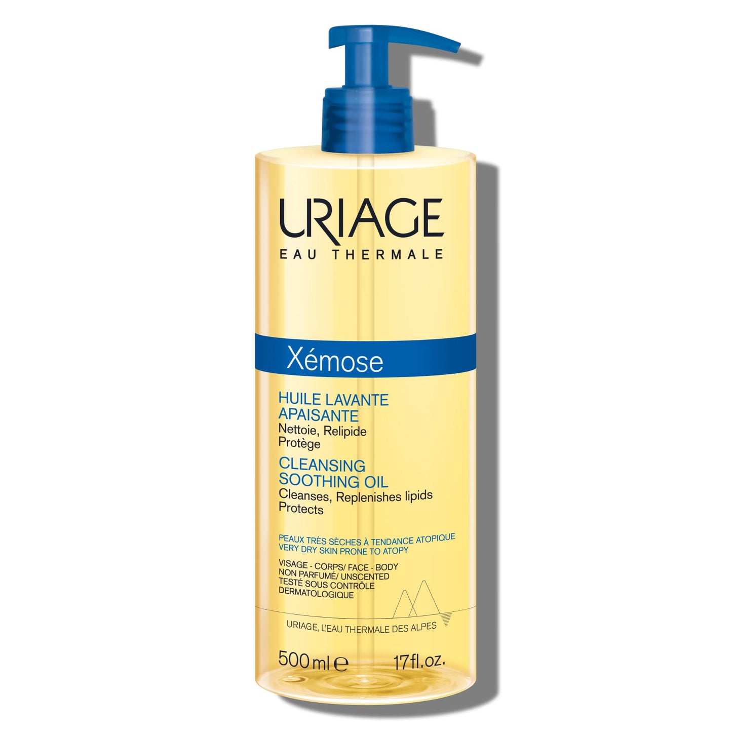 Uriage Xemose Cleansing Soothing Oil - Nourishing Cleansing for Face & Body with 19% Glycerin & Shea Butter - Dry Skin Prone to Atopy - Soothes