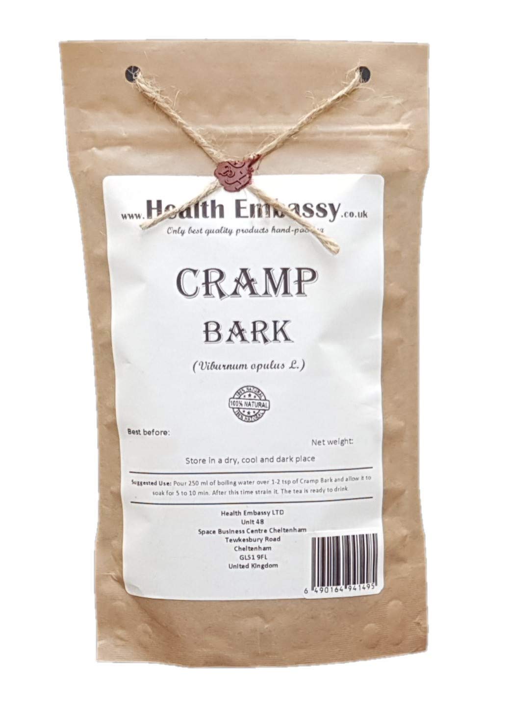 Health Embassy Cramp Bark Tea | Viburnum opulus L | 100g