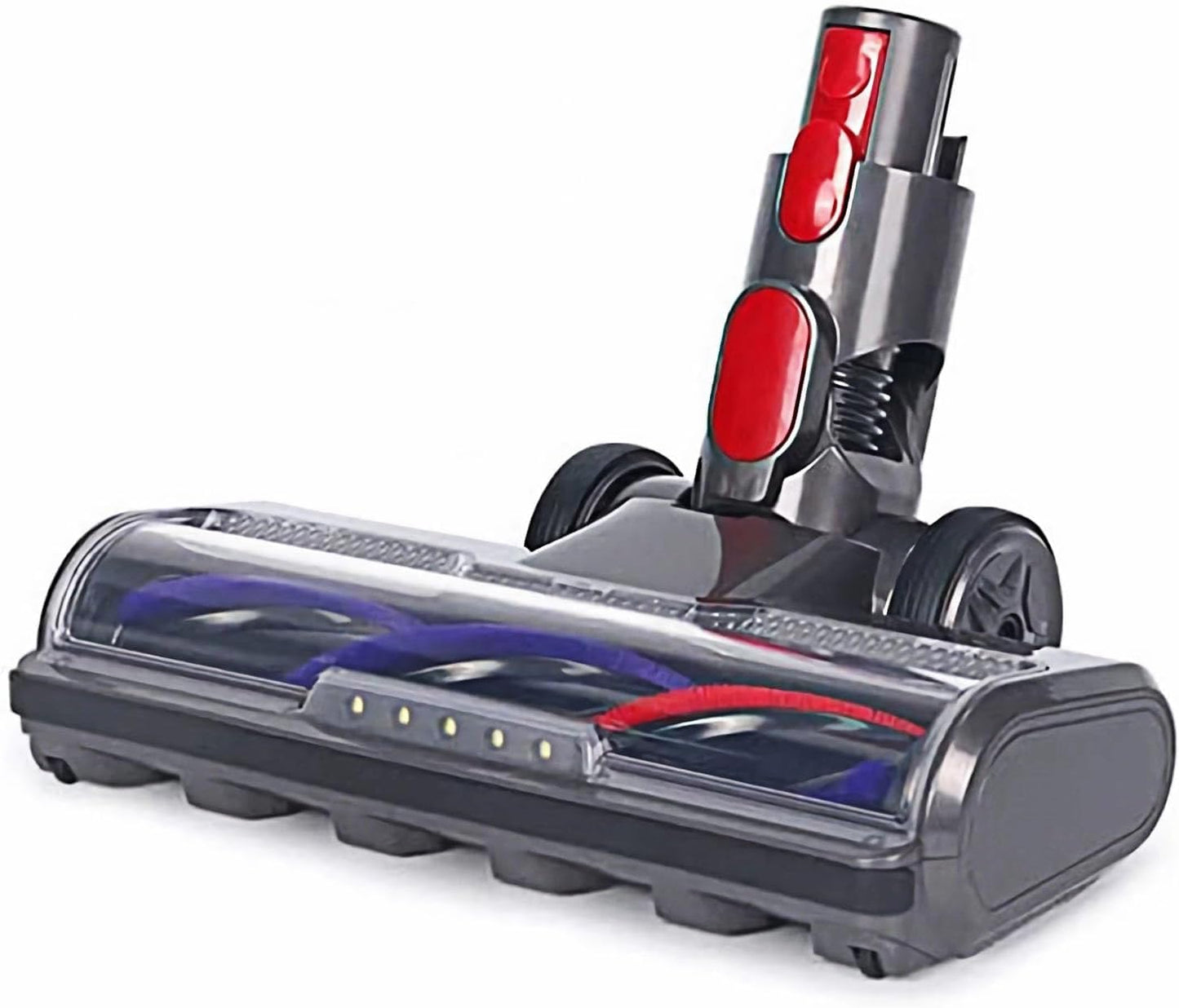 BAKTH Head Replacement for Dyson V7 V8 V10 V11 V15 Vacuum Cleaner with Hard Bristle Roller, Detachable Direct Drive Cleaning Brush Head with 5 LED