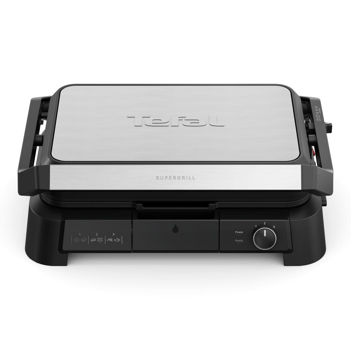 Tefal SuperGrill 3in1 XL, Indoor Grill, BBQ, Oven Style, Panini, Adjustable Temperature, XL Surface, Dishwasher Safe, Non Stick Plates, Stainless