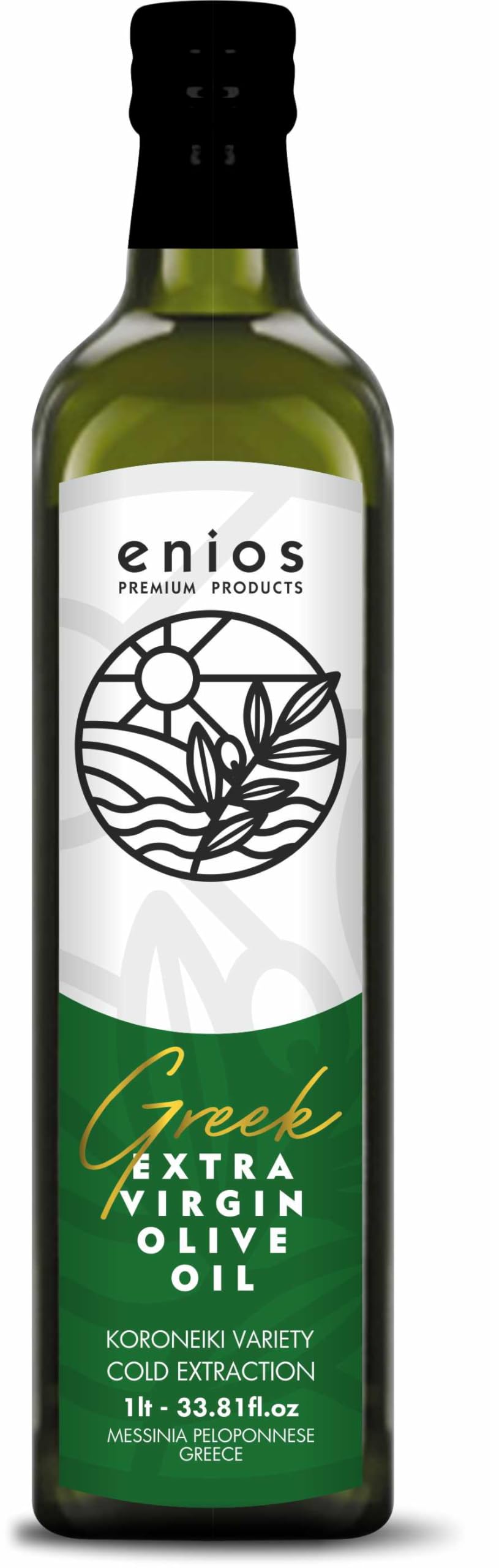 Enios Kalamata Greece 1L Premium Quality, Low Acidity, Cold/First Press Extra Virgin Olive Oil. Harvest 2025. Best Before: Jan-2027