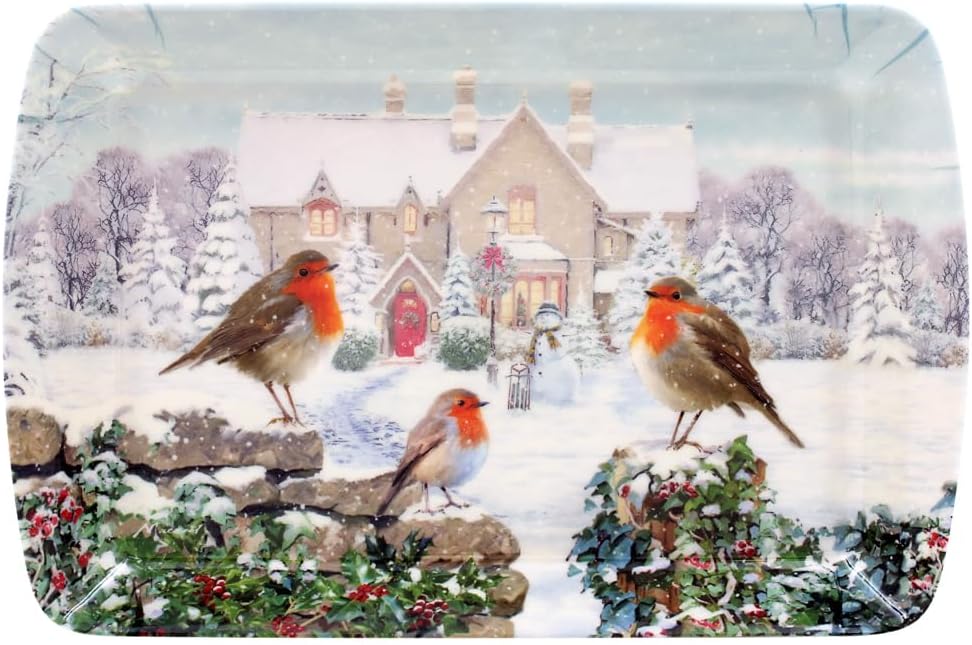 Lesser & Pavey Macneil Christmas Robins Serving Tray lp53732