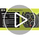 Masterplug Pro-XT Four Socket Open Cable Reel Extension Lead with Winding Handle, Thermal Cut Out and Power Switch, 25 Metres High Visibility Cable , Green