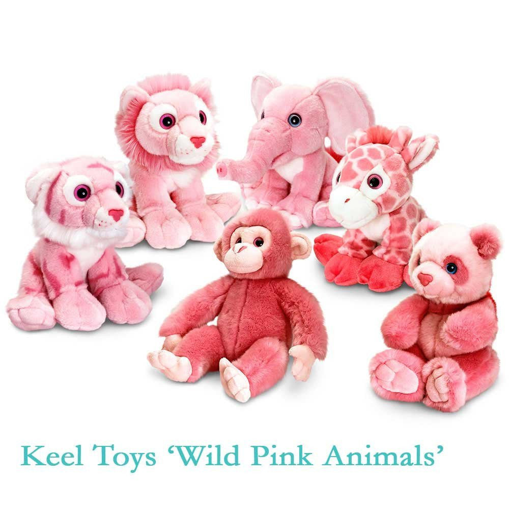 Wild Pink Animals - Monkey, Bear, Elephant, Lion, Tiger or Giraffe (Bear)