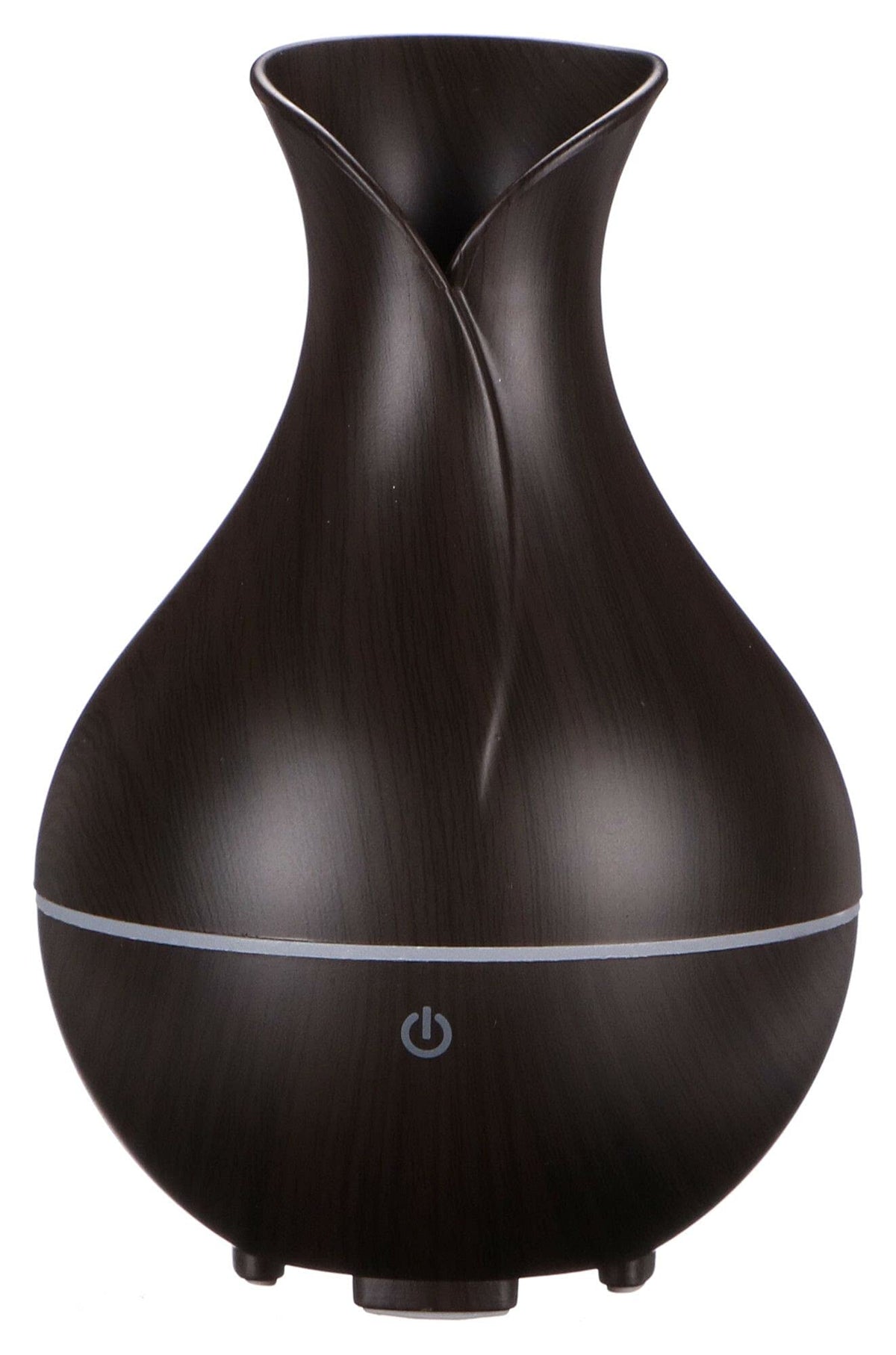 SIXTOL Bloom Aroma Diffuser with LED | Colour Dark Wood 200 ml | Ultrasonic Humidifier for Humidification and Fragrance of Home, Bedroom, Office |