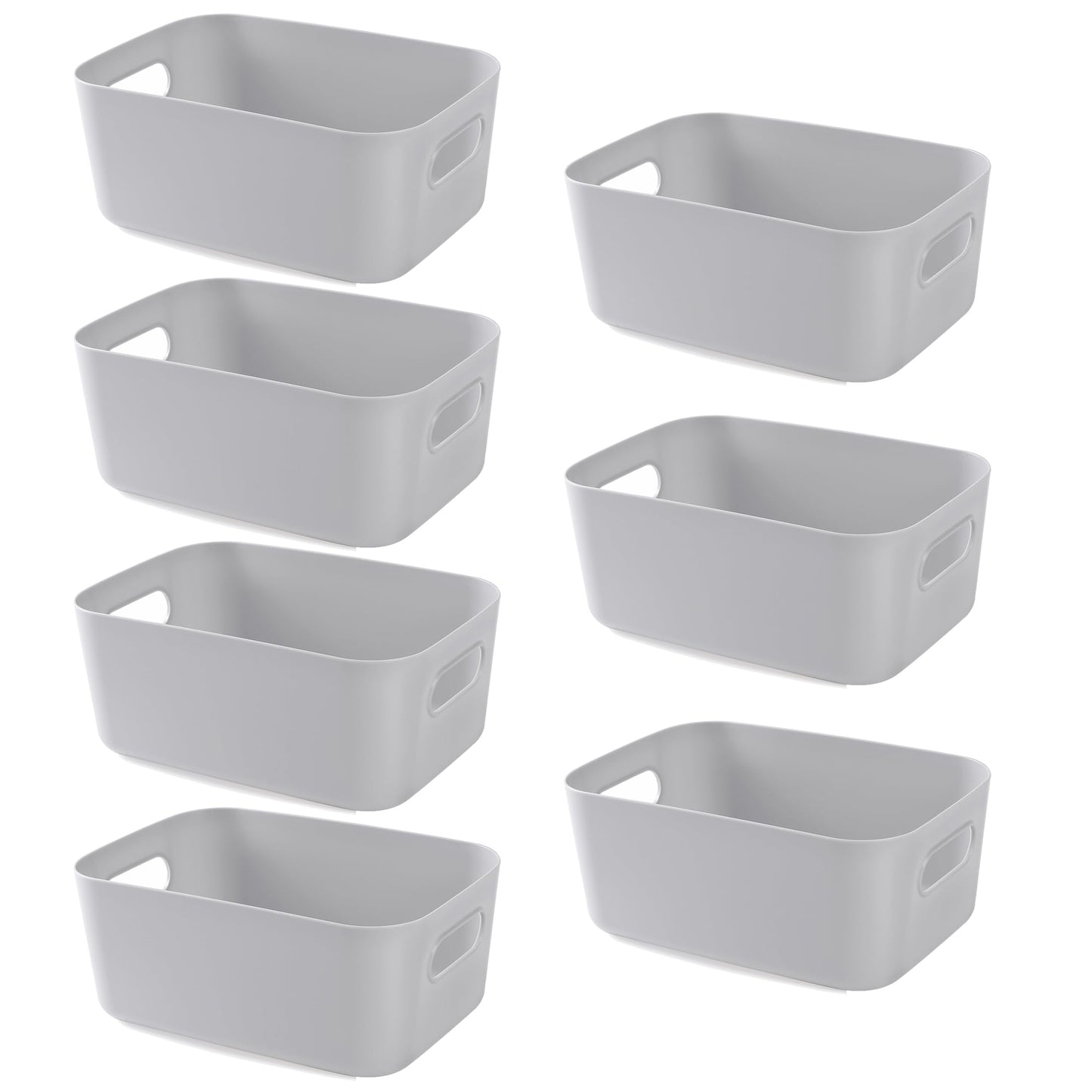 HapiLeap Plastic Storage Boxes, Multiple Colour Organisation Storage Baskets for Kitchen, Cupboard, Office, Bathroom, Toy