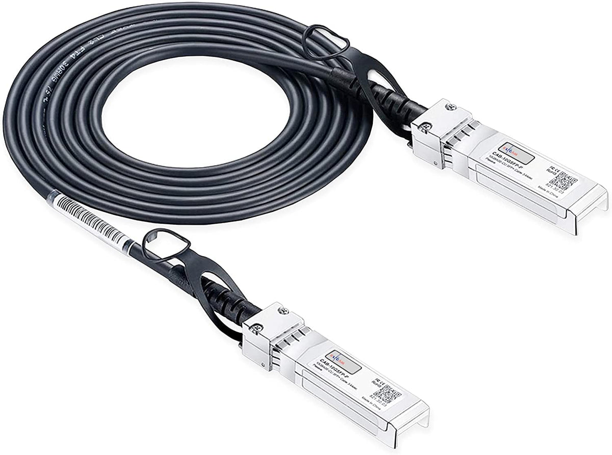 Elfcam - SFP+ to SFP+ Cable 10Gb Direct Attach Copper (DAC) Twinax Cable, Compatible with Cisco Juniper and Mikrotik (5M)